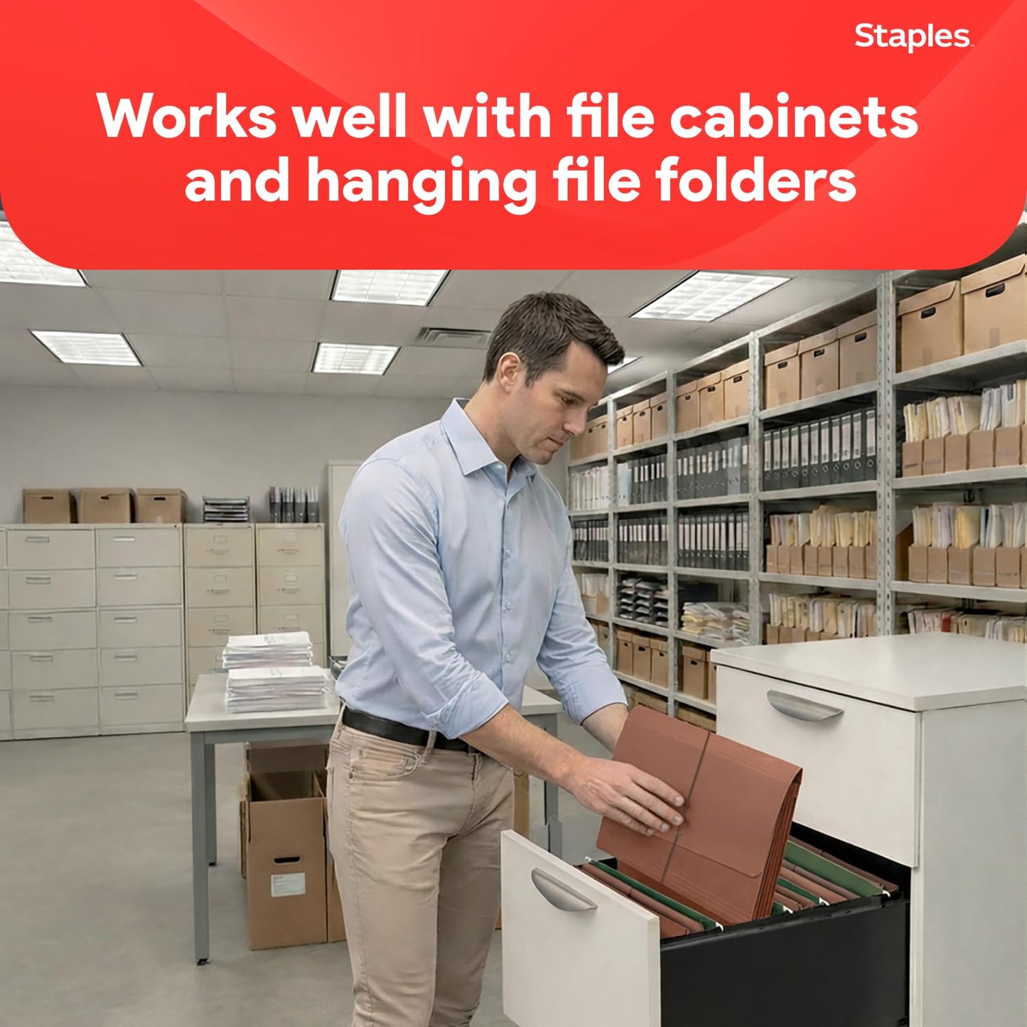 Staples Expanding Wallet, Legal Size, Brown Redrope Accordion File with Elastic Closure, Holds Oversized Documents – 10/Pack