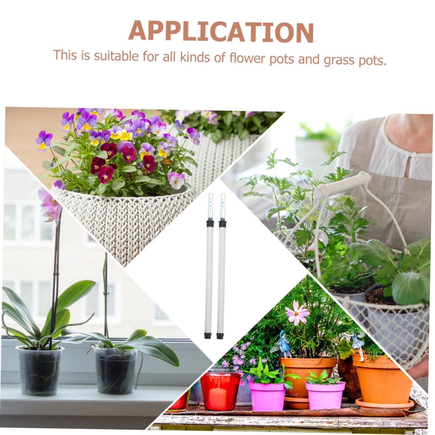 Angoily 2pcs Water Level Indicator Gardening Water Level Meter Plant Buoy Flower Pot Water Gauge Moisture Meter House Plant Pots Water Moisture Tester Suite White Scale Plastic, 36.00X2.00X2.00CM
