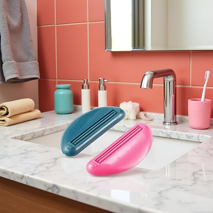 2Pcs Toothpaste Squeezer Squeeze Tooth Paste Tube Cosmetics Cleanser Extruder Clamps Toothpaste Dispenser Toothpaste Clip, Convenient and Attractive, Daily Living Tube Squeezing Aids