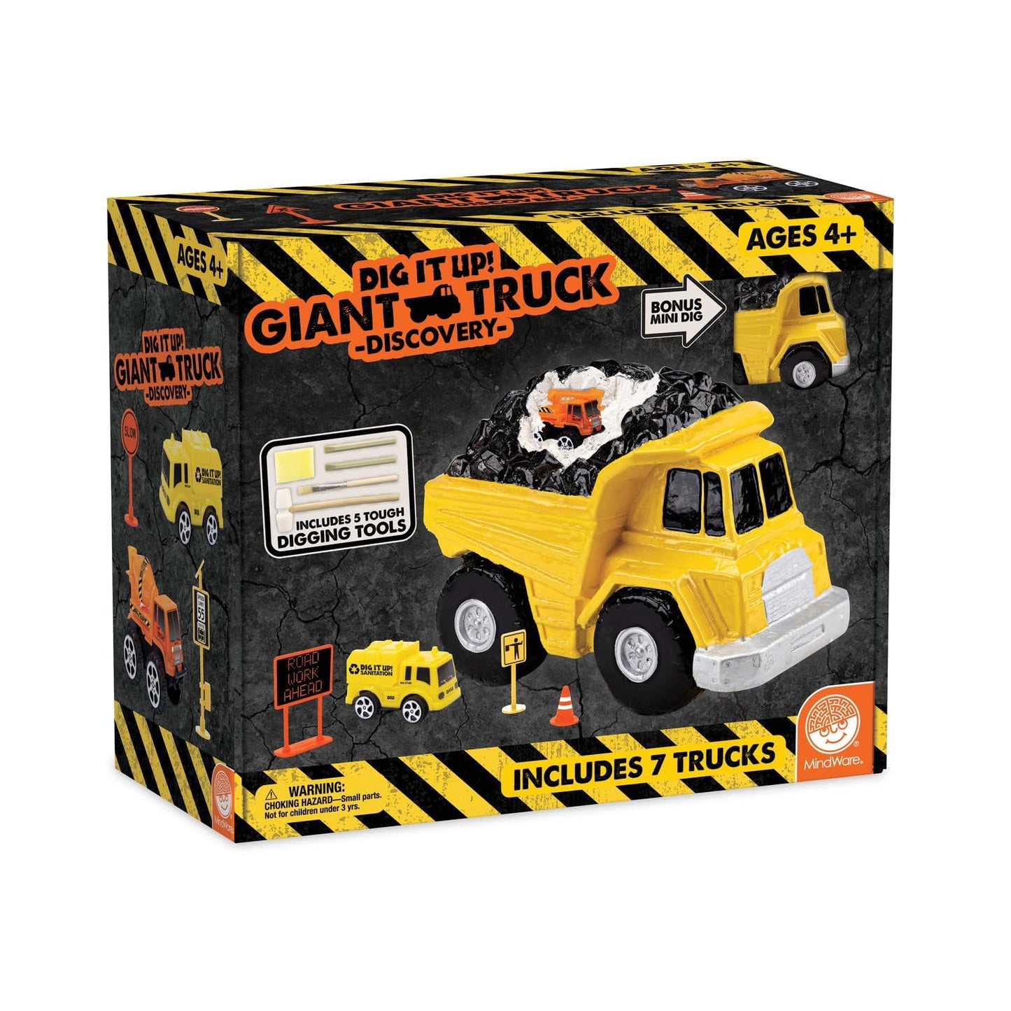 Dig It Up! Giant Truck Discovery - Includes 31 piece Kit - Gift and Construction Party Activity