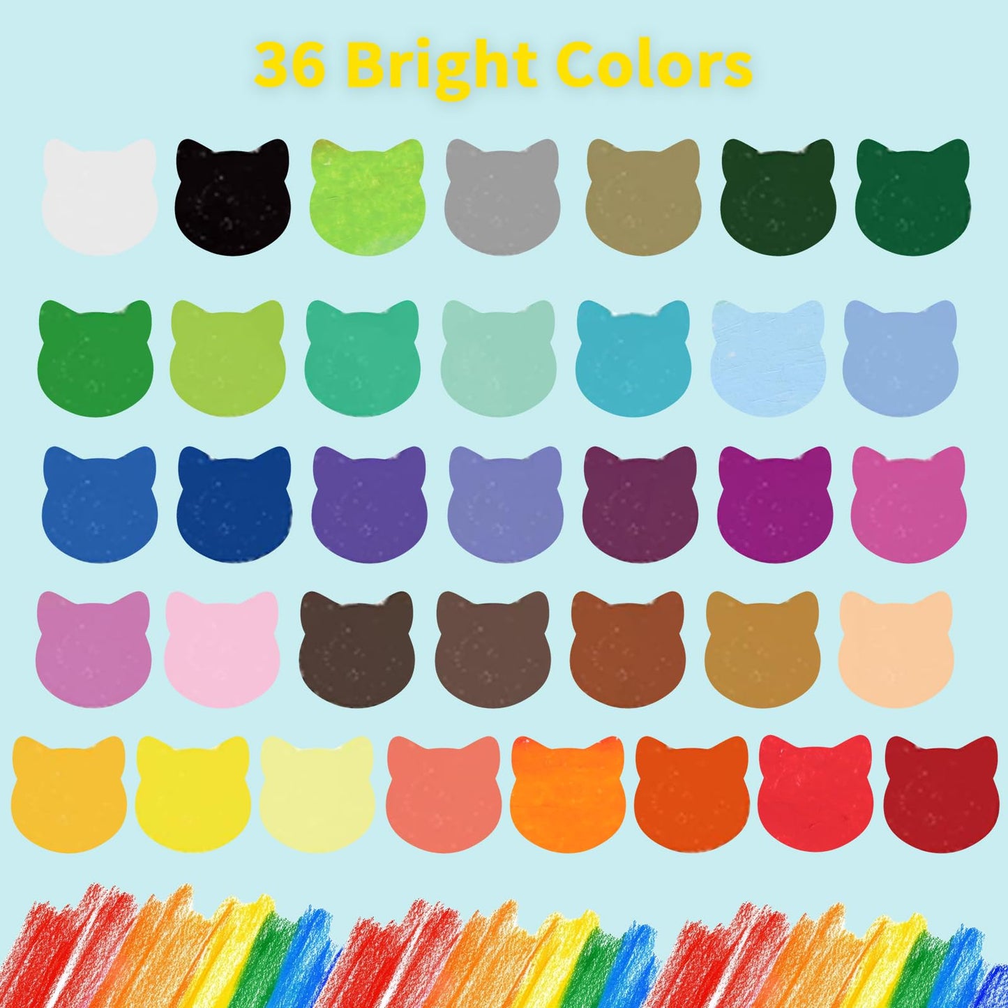 Prudiut 36 Color Silky Twistable Crayons for Artist, Washable Art Supplies, Multicultural Pastel Gel Crayons, Easy Grip Coloring Gift