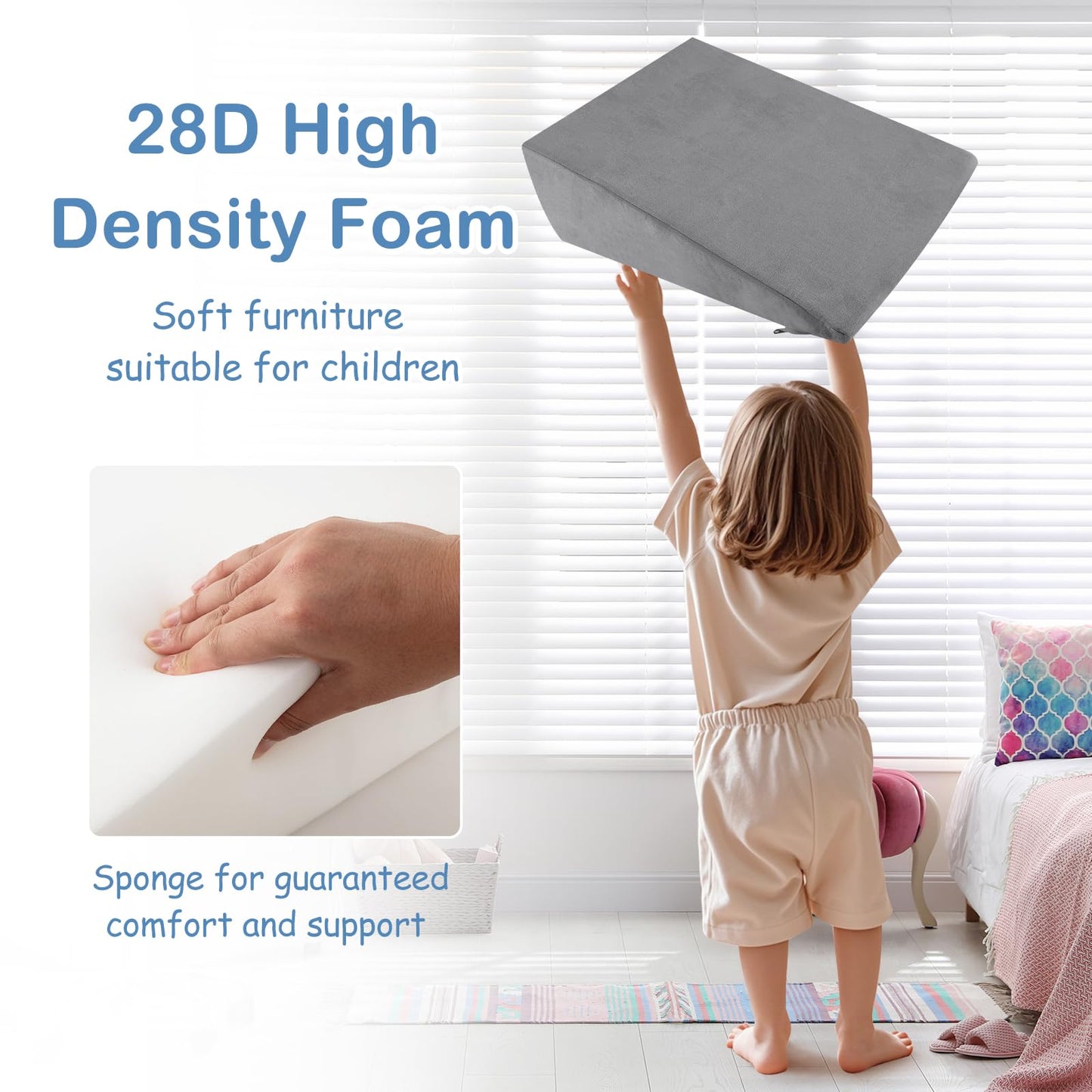 INFANS Climbing Toys for Toddlers, Foam Climbing Blocks and Ball Pit for Baby, 5pc Kids Climb and Crawl Block Activity Structure Play Set, Indoor Foam Play Gym for Crawling and Sliding