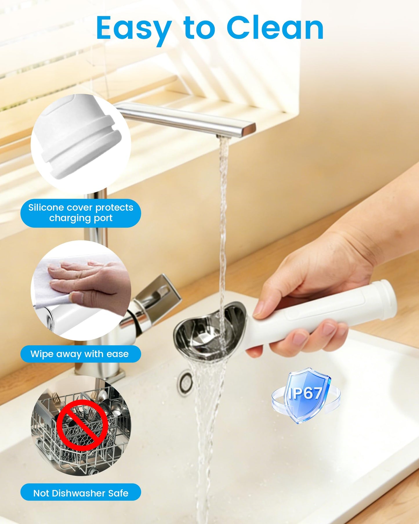 Heated Ice Cream Scoop Rechargeable, Heating Electric Ice Cream Scooper with LED Display, 158°F Warming Spoon for Hard Icecream