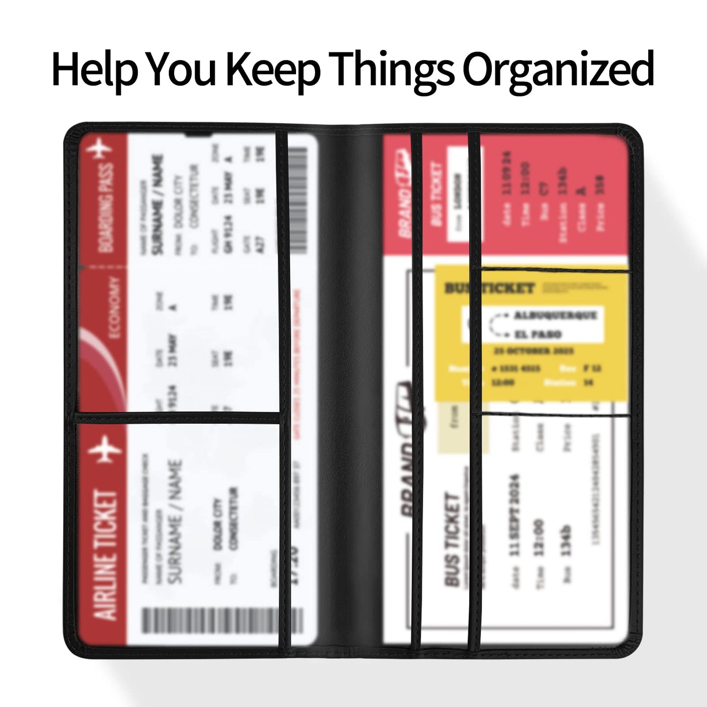Car Registration and Insurance Card Holder - Leather Vehicle Glove Box Automobile Documents Paperwork Wallet Case Organizer for ID, Driver's License, Key Contact Information Cards