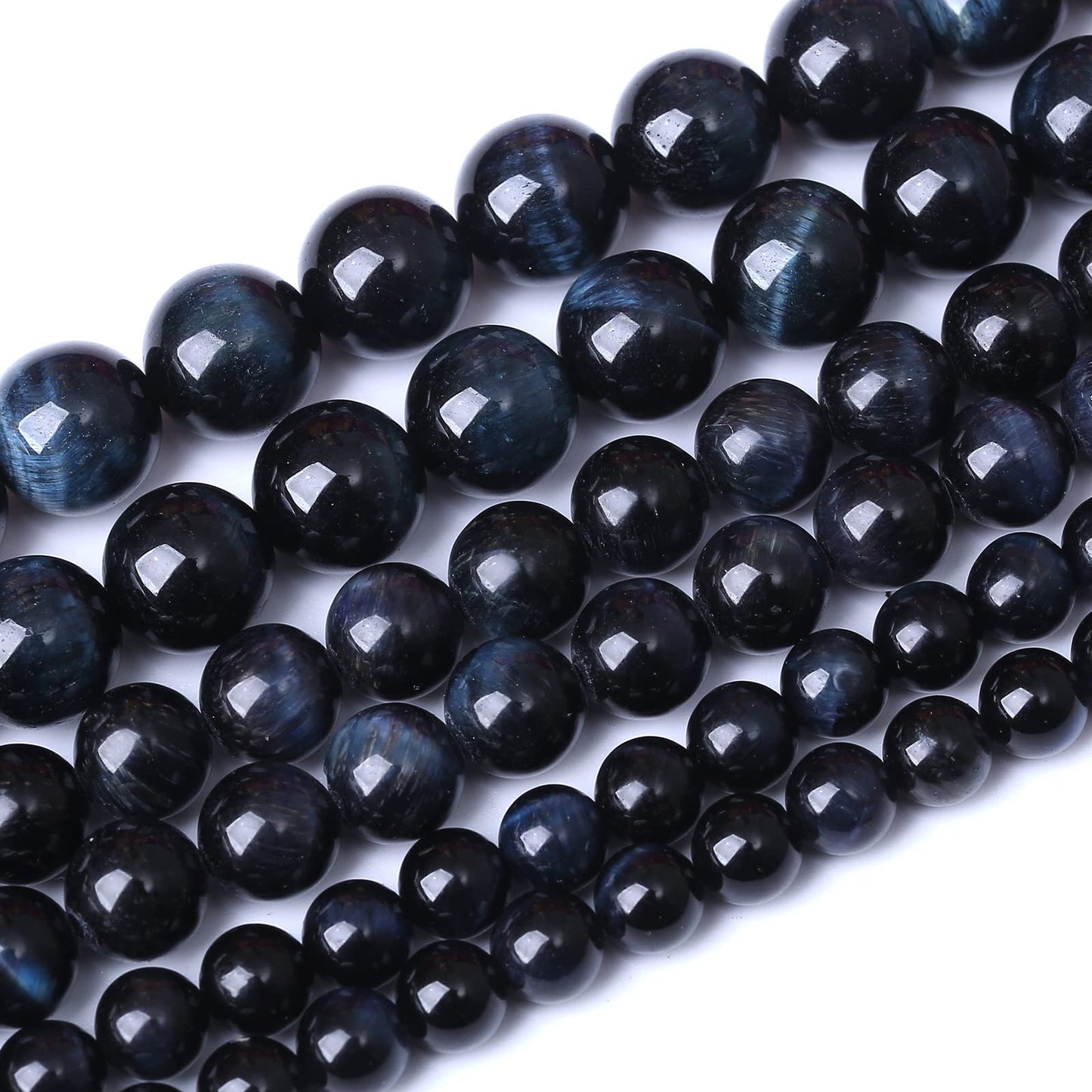 60PCS 6MM AAA Blue Black Tiger Eye Stone Beads Natural Gemstone Bead Crystal Healing Energy Jewelry Making DIY 15 inches