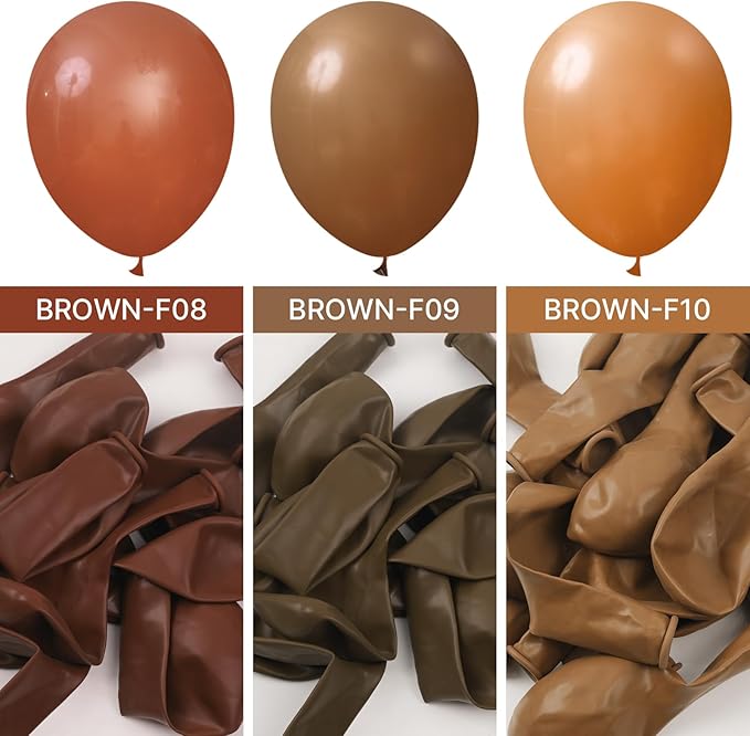PartyWoo Light Brown Balloons 85 pcs Different Sizes of 18 12 10 5 Inch Caramel Brown Tan Boho Neutral Latex Balloon Arch Kit Garland for Birthday Wedding Baby Shower Party Decorations Brown-F10