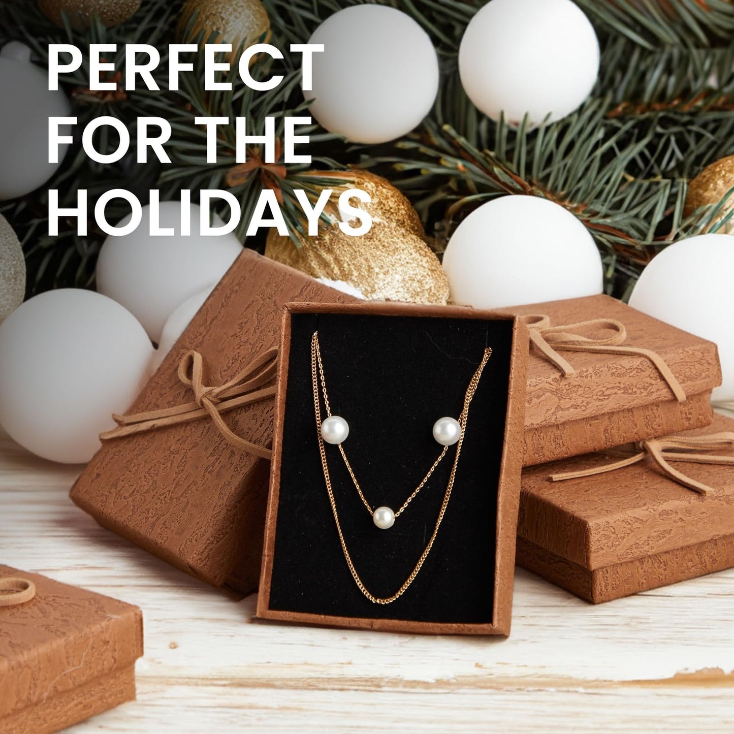 Juvale Jewelry Gift Boxes - 3.7 x 2.9 x 1.3 In, Kraft, Pack of 12 - Velvet Lined & Bow Lid Cardboard Necklace Box