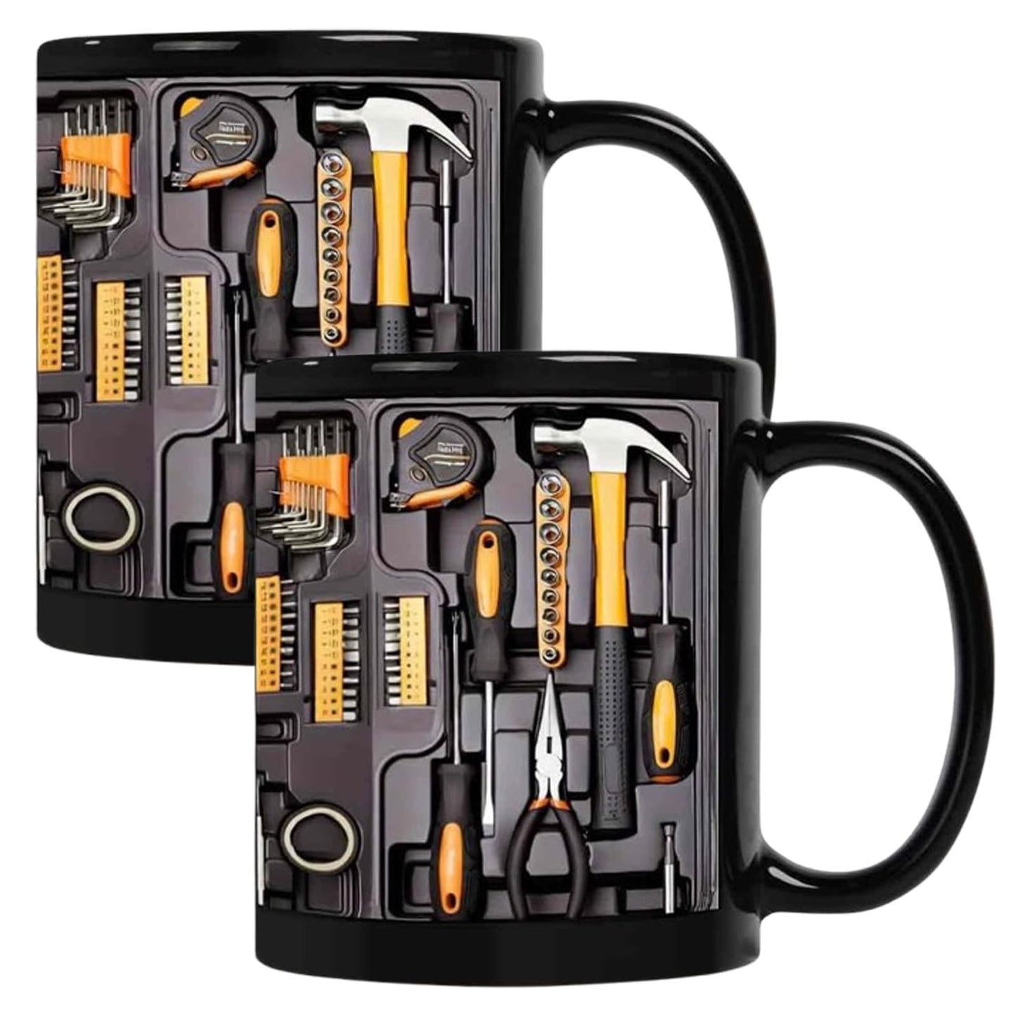 Mechanic Coffee Mug,Mechanic Toolbox Mug,Toolbox Coffee Mug,Tool Box Coffee Mugs,Tool Kit Mugs,Mechanic Mugs for Men,an Unique Gift for The Repair Technician. (2 PCS)