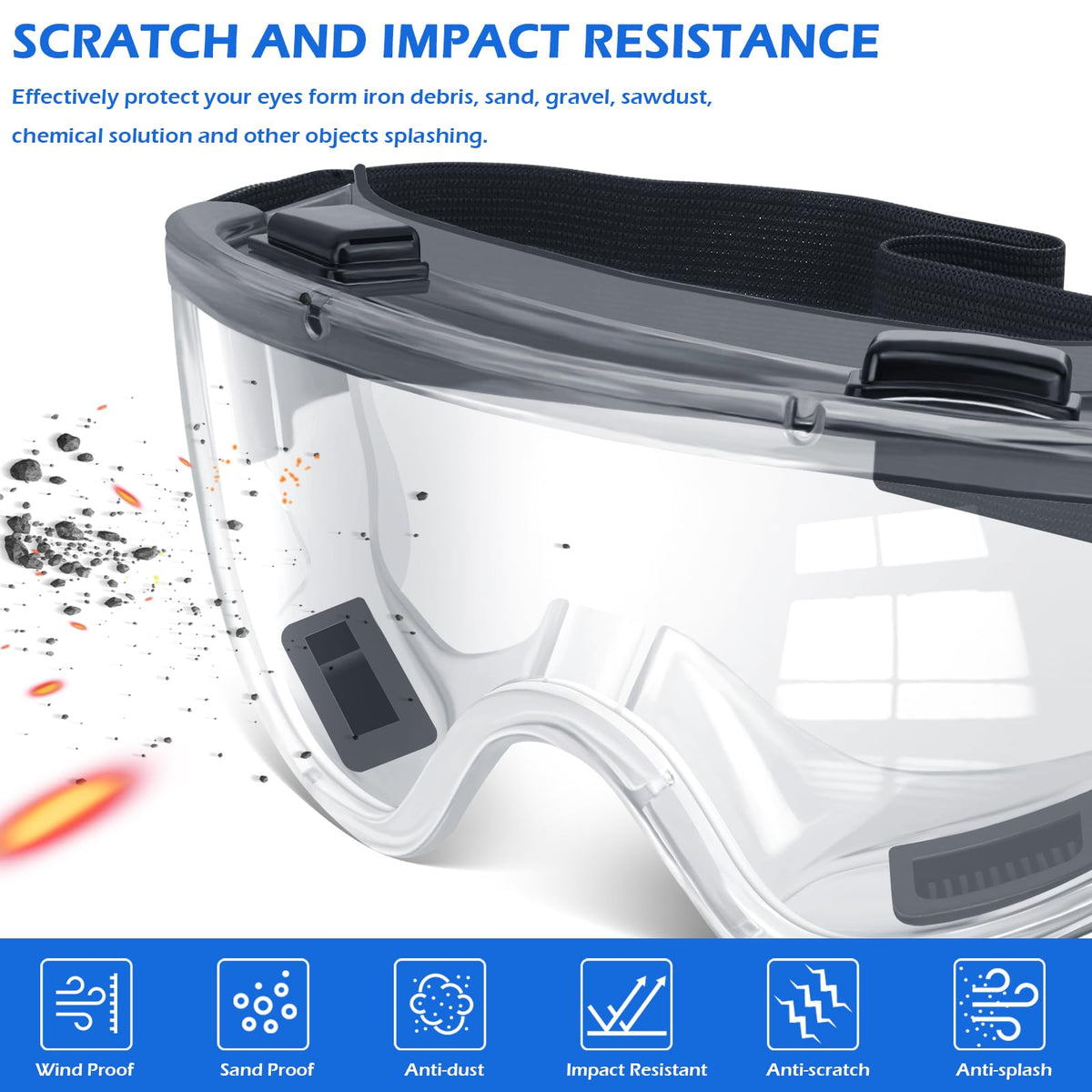 12 Pack Safety Goggles ANSI Z87.1 Glasses (12 Count)
