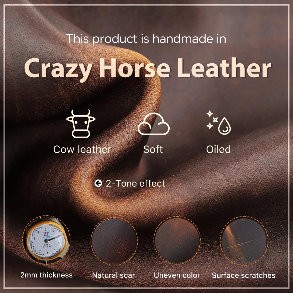 CONTACTS Full Grain Leather Empty Manicure Kit Case for Men Travel Nail Clipper Pouch Small Personal Care Tools Pouch By Handmade (Case Only)