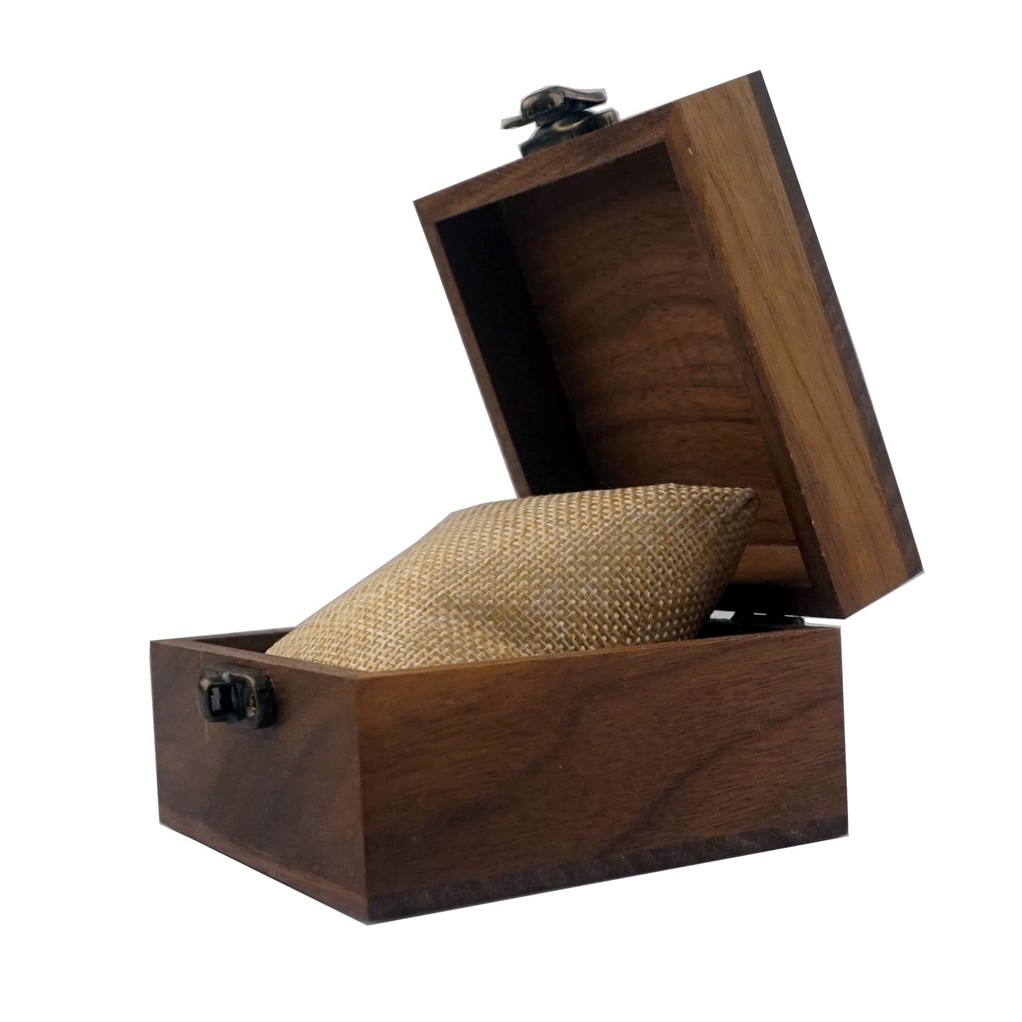 LONMAIX 2PCS/PACK Walnut Wood Box for Crafts, Jewelry Box and Watch Box Wooden Keepsake Box Gift (Walnut Box-2PCS/PACK)