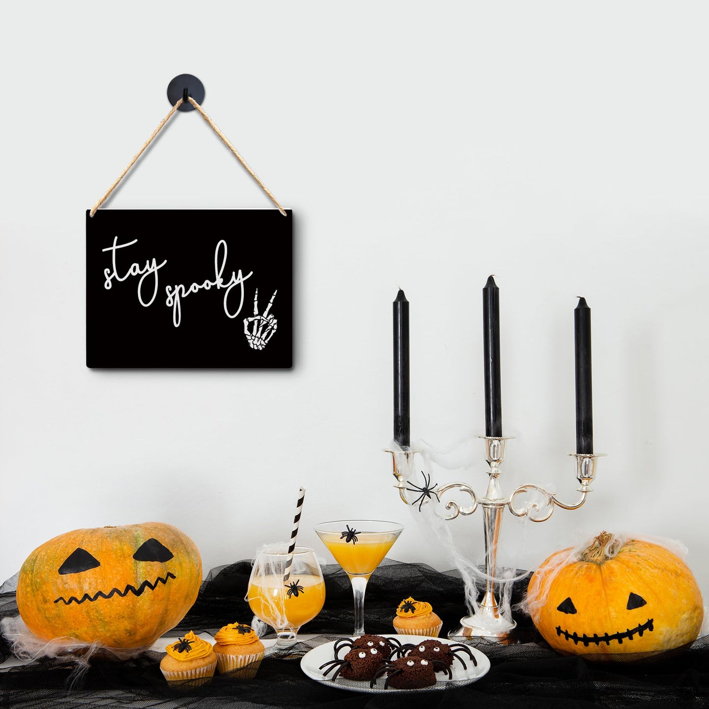 Lacosu Wall Pediments Spooky Sign,Spooky Wall Decor,Halloween Signs,Gothic Decor,Halloween Wall Decor,10x8 Inches