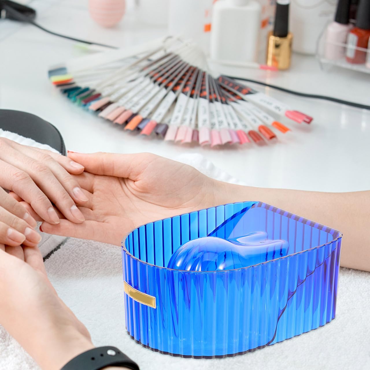 minkissy Manicure Soaking Bowl for Acrylic Nails Nail Polish Soak off Container Hand Soak Bowl 5.51X4.33X2.36 Inches Clear Nail Art Tool for Salon and Home Use