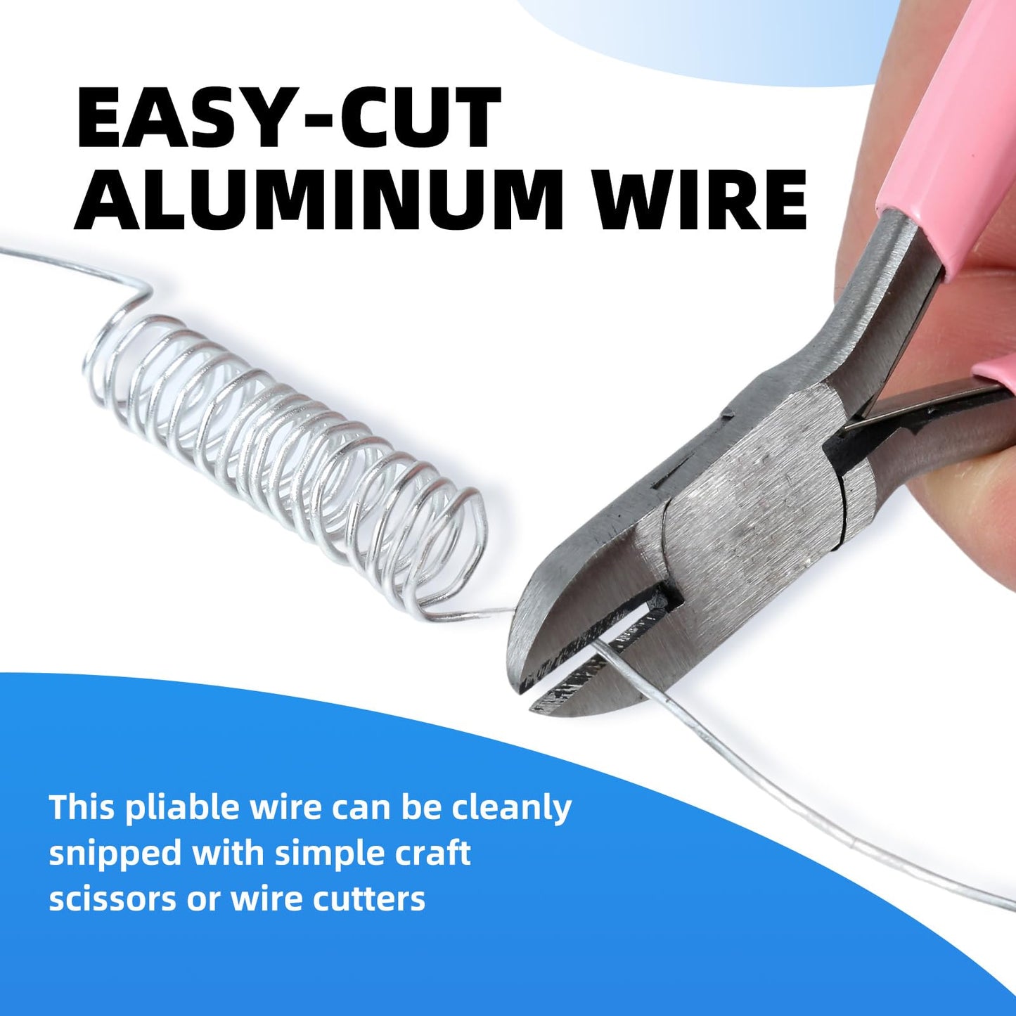 Bendable Aluminum Craft Wire - 2mm 12 Gauge (30m / 100ft) Spool, Floral Wire for Artificial Flowers, Jewelry Making Wire for Beading & Wire Wrapping - Silver