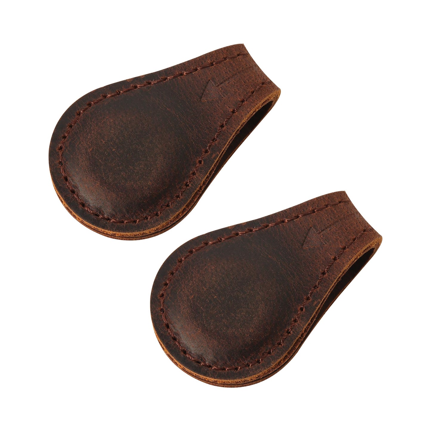 Magnetic Leather Bookmarks Book Marks for Reading Women Men Book Lovers Readers (Brown-2PC)