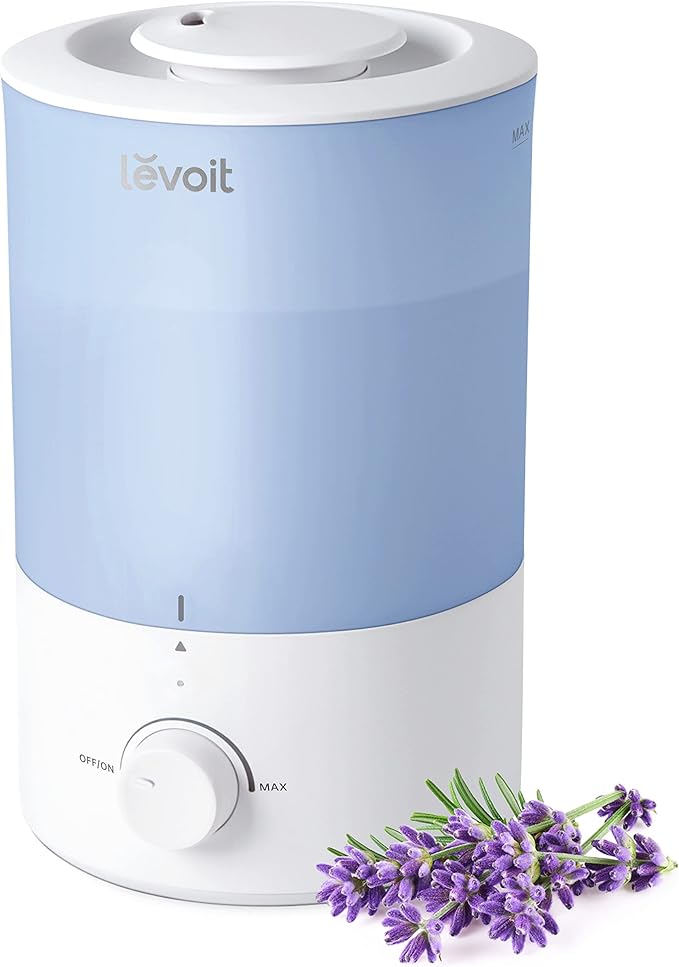 LEVOIT Core 300 Air Purifier Replacement Filter, 3-In-1 Filter, Efficiency Activated & Dual 150 Humidifiers for Bedroom Large Room, 3L Cool Mist Top Fill Essential Oil Diffuser