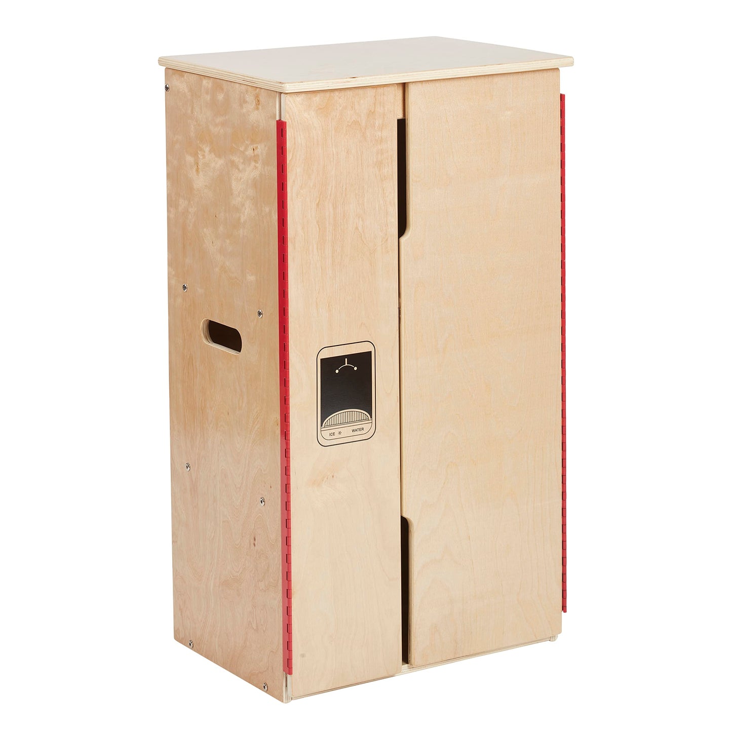 ECR4Kids Wooden Pretend Play Kitchen Refrigerator for Kids, Montessori Furniture, Natural
