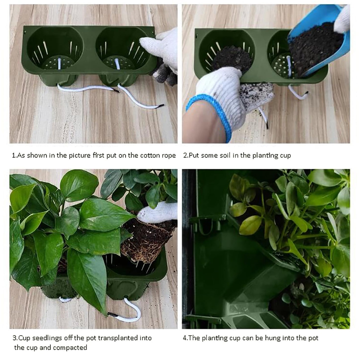 Vertical Wall Planter - Stacking Outdoor & Indoor Self-Watering Planters, Wall-Mounted Hanging Plant Holder for Herbs, Flowers & Garden Decor - Space-Saving Greenery Solution