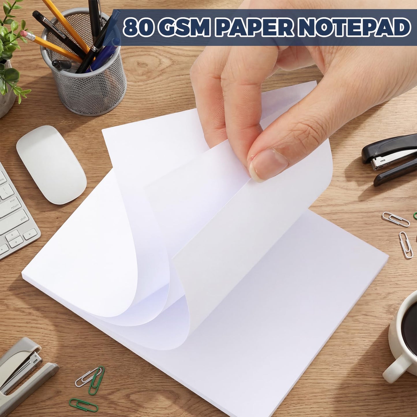 Thboxes 10 Pack Note Pads, 4"x 6" Writing Pads Scratch Pad 50 Sheets per Pad Small Memo Pad Server Notepad Blank Notepads for Office School Home To Do Lists Grocery List