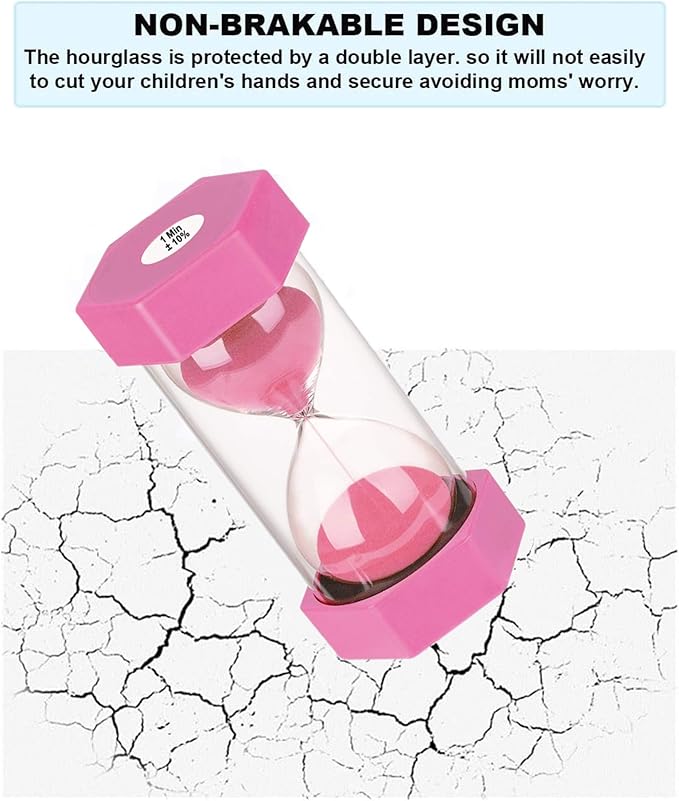 Sand Timer 30 Minute Hourglass, SuLiao Colorful Sand Watch, Lager Pink Sand Clock, Reloj de Arena 2 Minuto, Plastic Hour Glass Sandglass Timer for Kids, Games, Classroom, Kitchen, Decoration