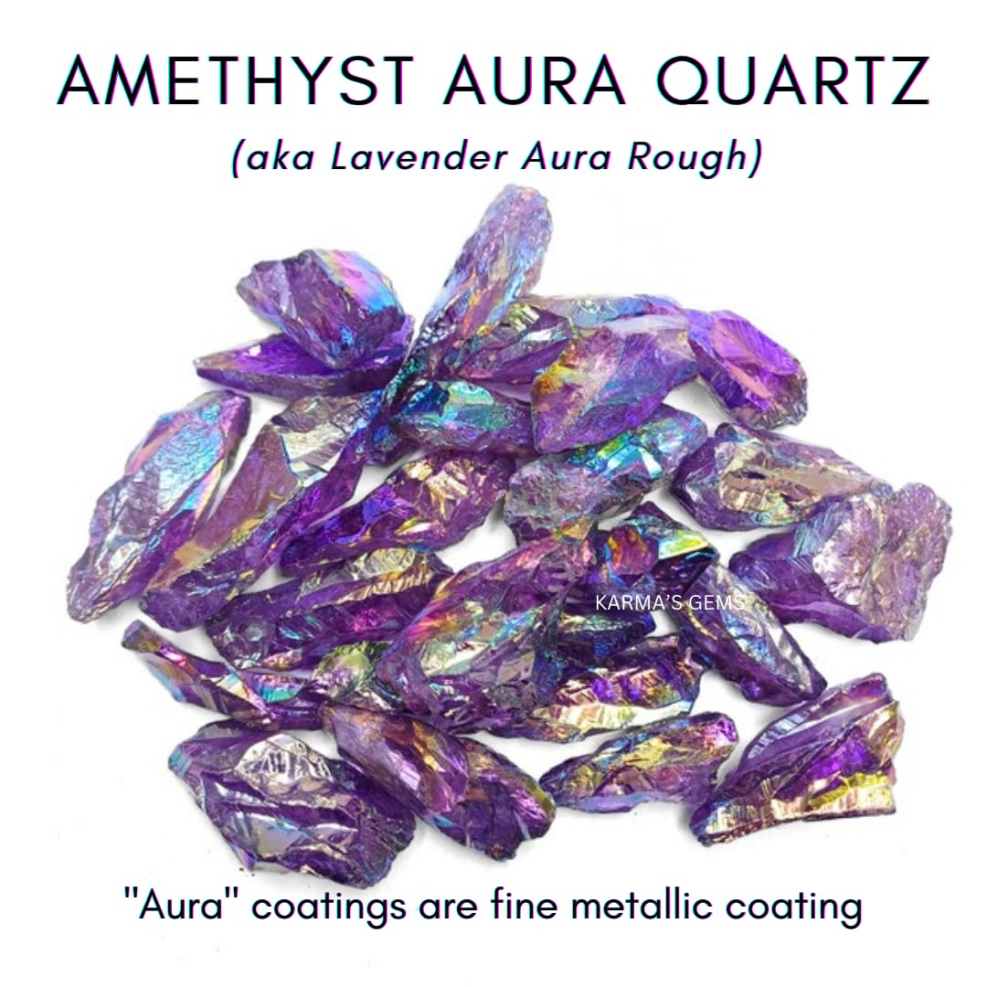 Crystals, Rocks, Jade, Crystals and Healing Stones, Witchcraft Supplies, Healing Crystals, Stones, Healing Stones, Rock Collection, Agate, Raw Stones (Amethyst Aura Quartz, 2 Pcs)