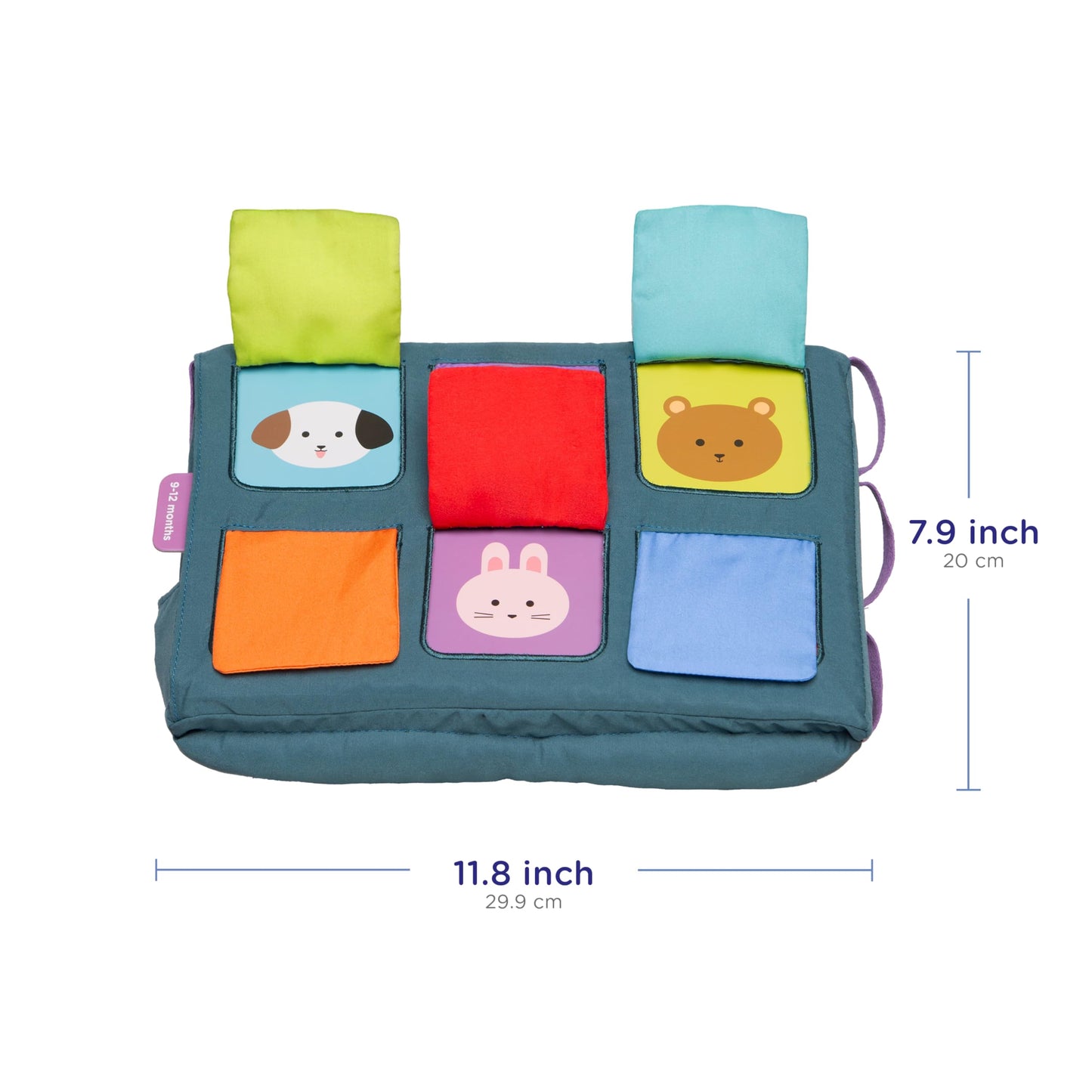 Ubbi Mirror Me Activity Toy, Tummy Time Developmental Baby Toy, Multi-Sensory Play Cube, Includes High Contrast Visual Learning Cards and Silicone Teether