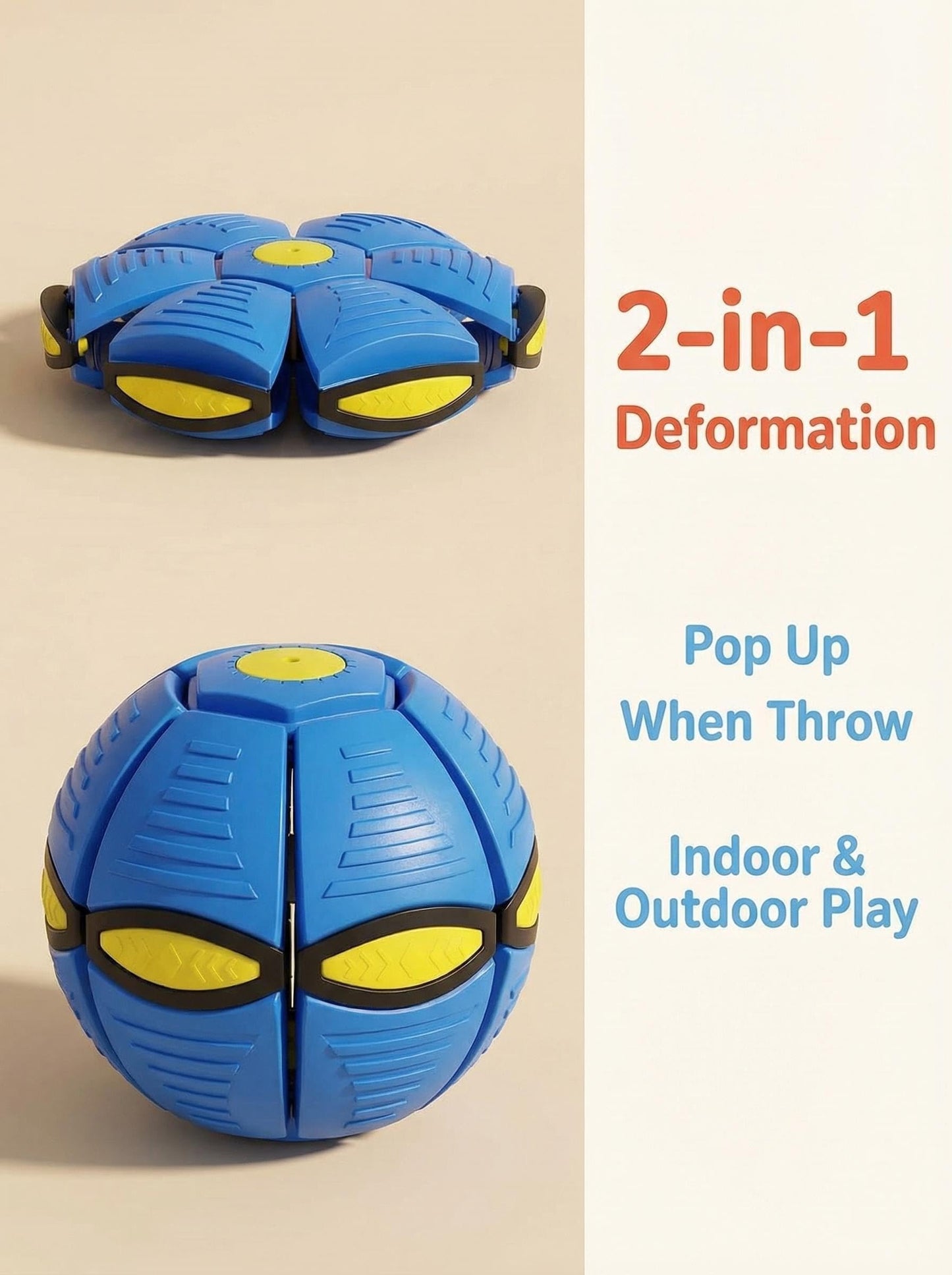 Magic Deformation Ball,Meta Ball,Metaball (2026 New Version)Kids Bouncy Ball, Interactive Flying Saucer Pop-Up Toy,Magic Energy Ball, Gift Pack,Collapsible Delay Frisbee Disc Toy with 6 Lights