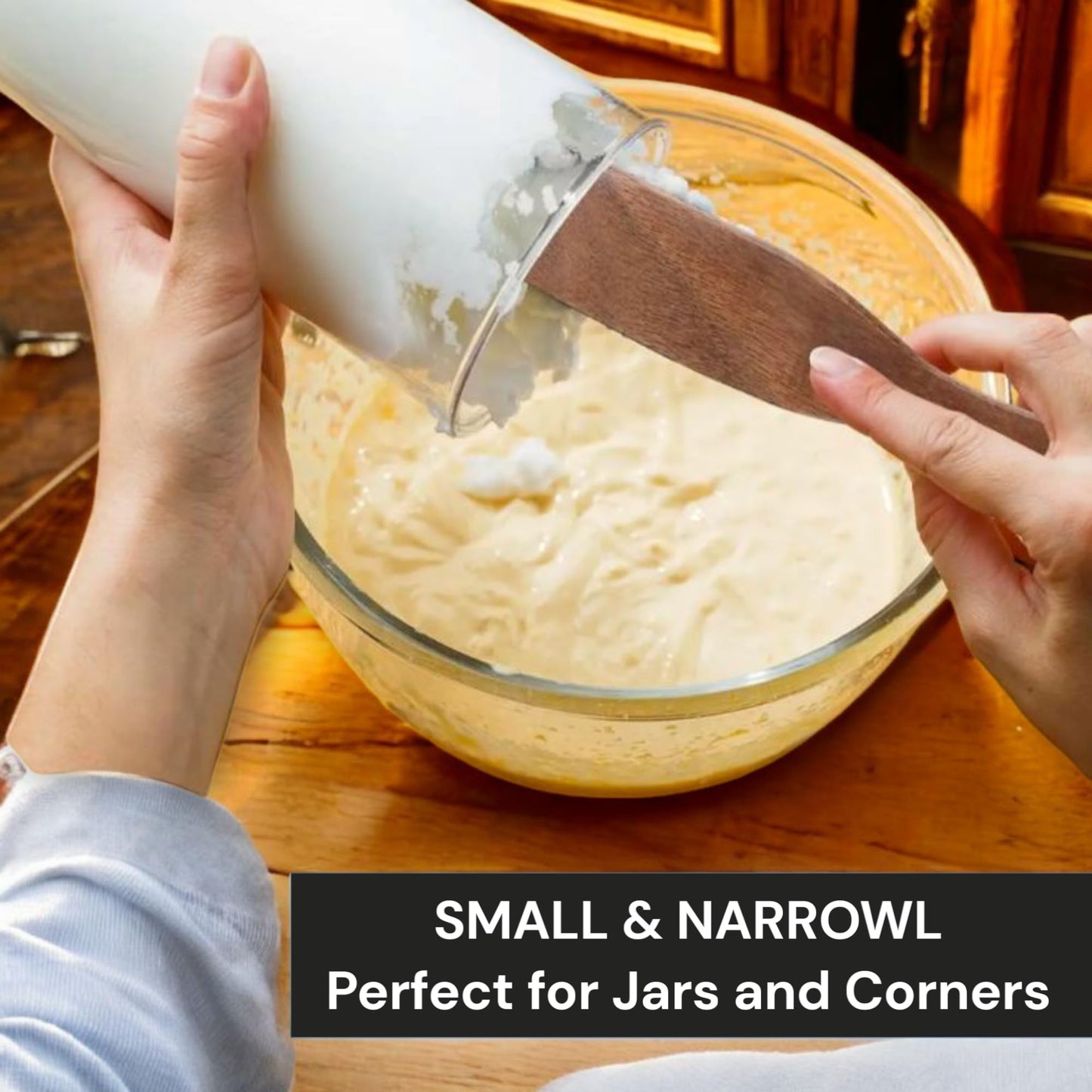 Skinny Spurtle for Sourdough Starter, Spreading, Cooking, Mixing, Reaching Bottom of Jar by Paz Fumis