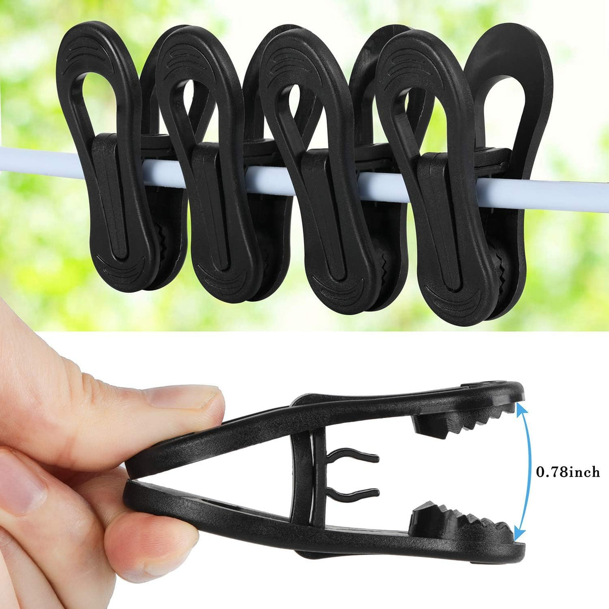 50pc Plastic Coat Hanger Clips (50 Count)