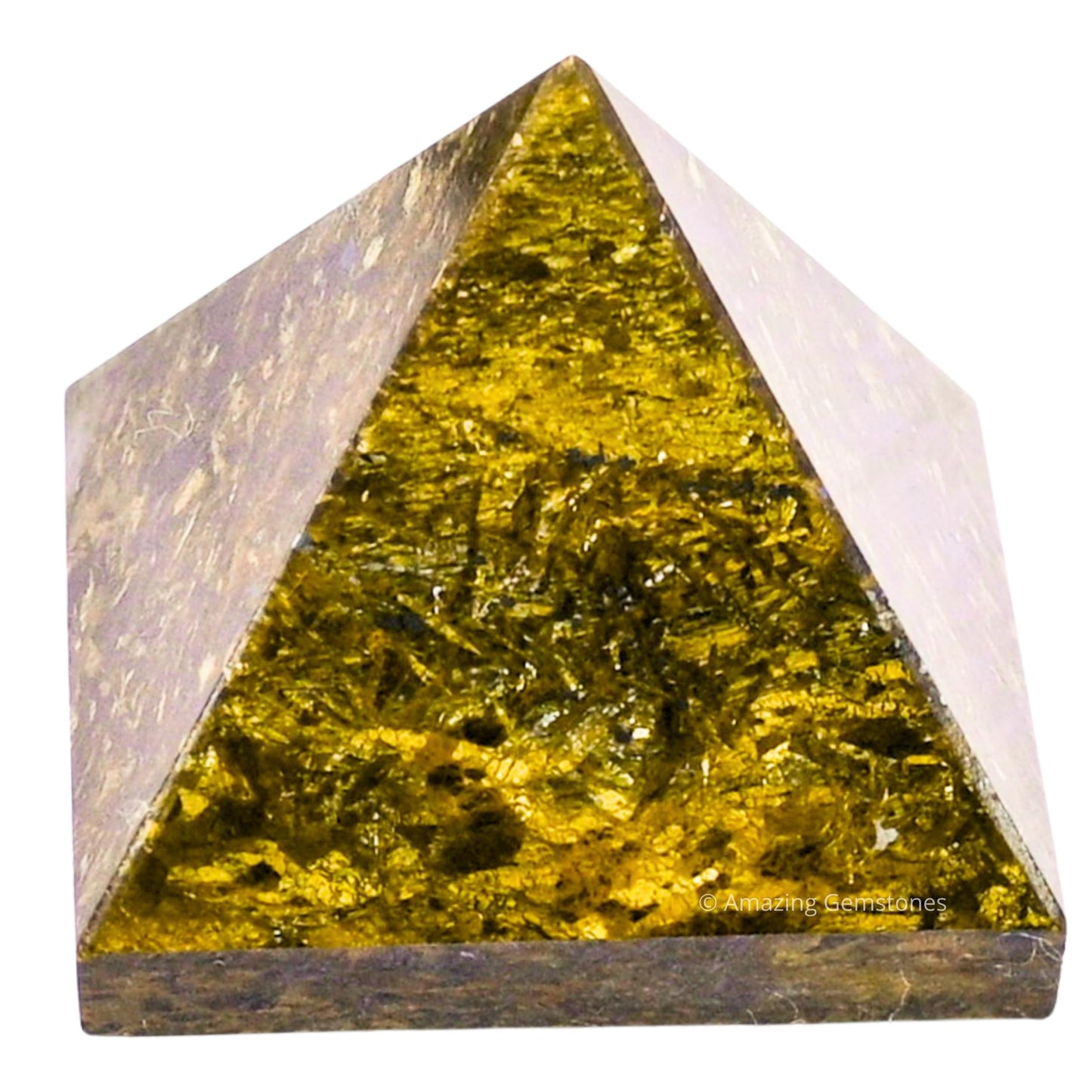 Amazing Gemstone Bronzite Pyramid Crystal Healing Stones - 1" Great Pyramid Figurine of Natural Stone Pyramid for Meditation, Reiki, Chakra Balancing and Crystal Pyramids Grid