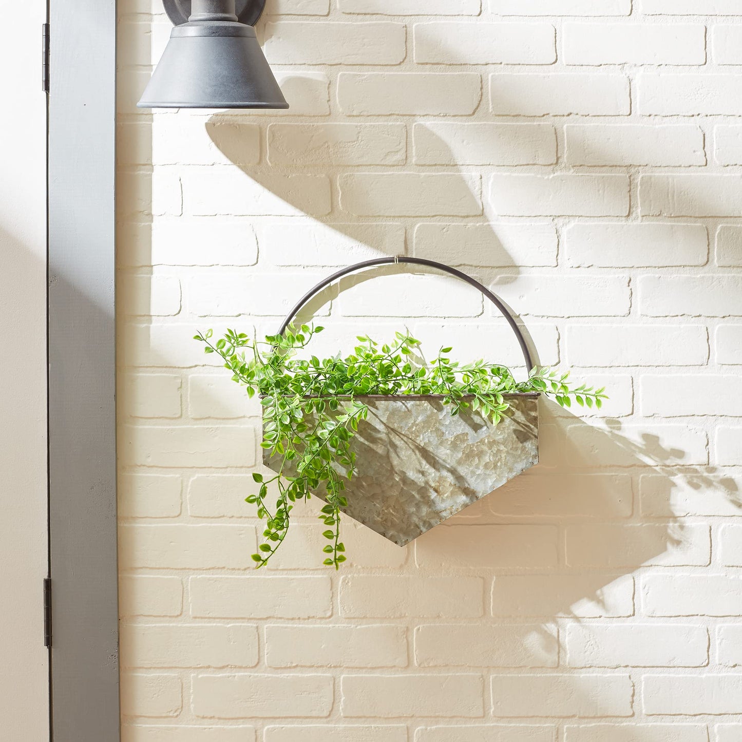 DII Galvanized Planter Collection Wall Hanging, Diamond, 14.5x4x14.5, Iron