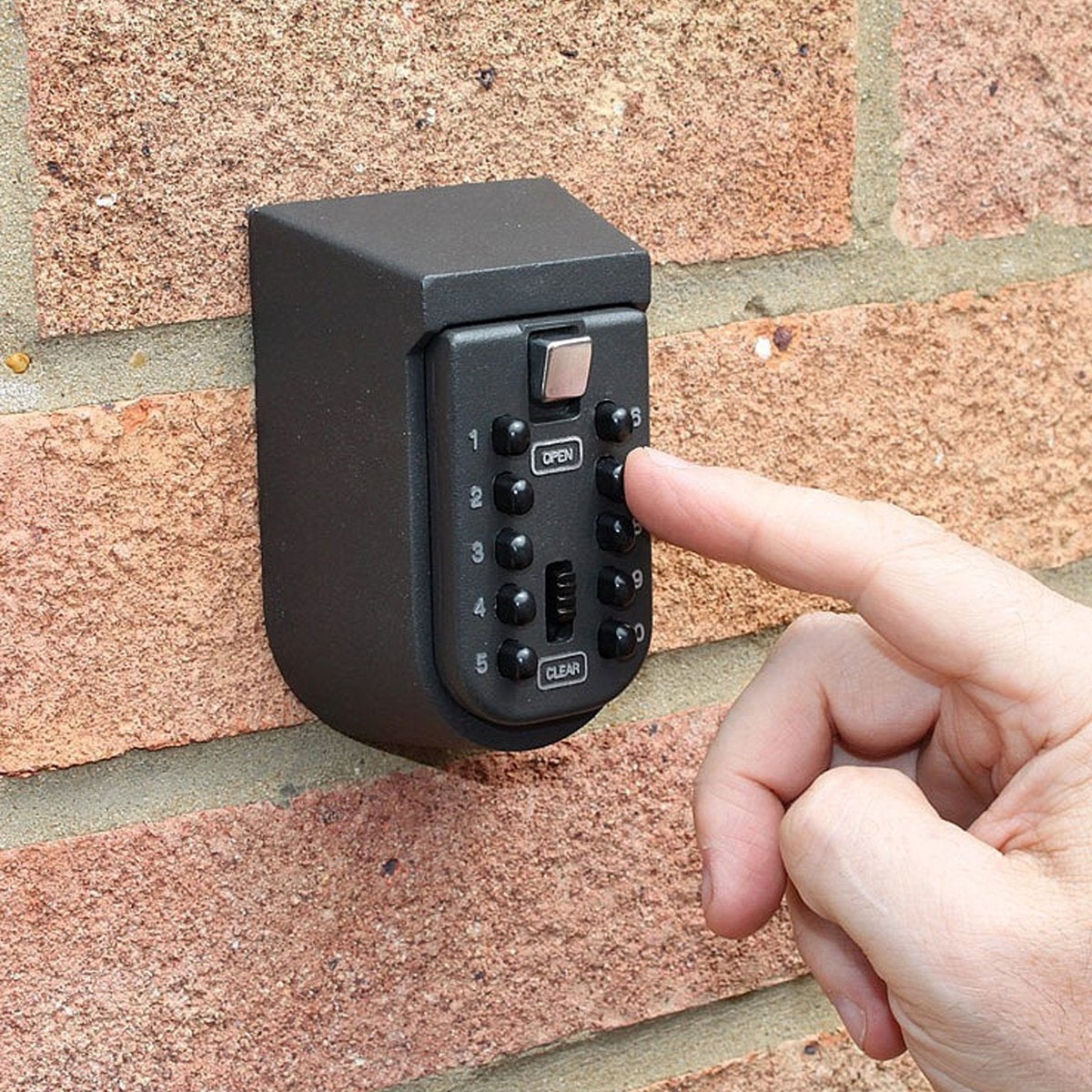 Exterior Outdoor Waterproof Hide Wall Mounted Key Safe Box - House use Key Storage Lock Box,Key Lock Box(Black)