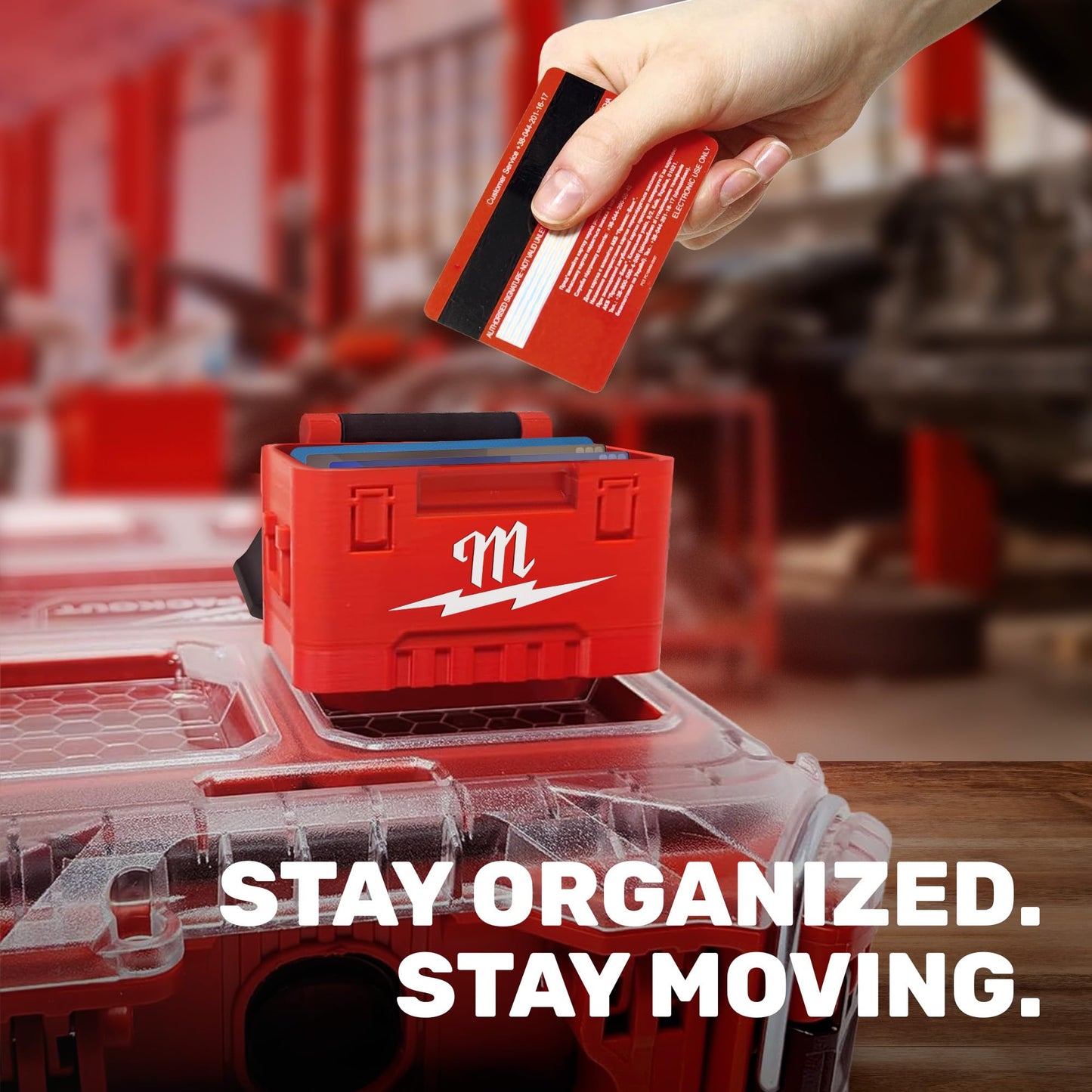 Head Concepts Tool Box Business Card Holder for Milwaukee Tools Enthusiasts - Durable Packout Design for Office and Workshop Organization - Professional and Functional