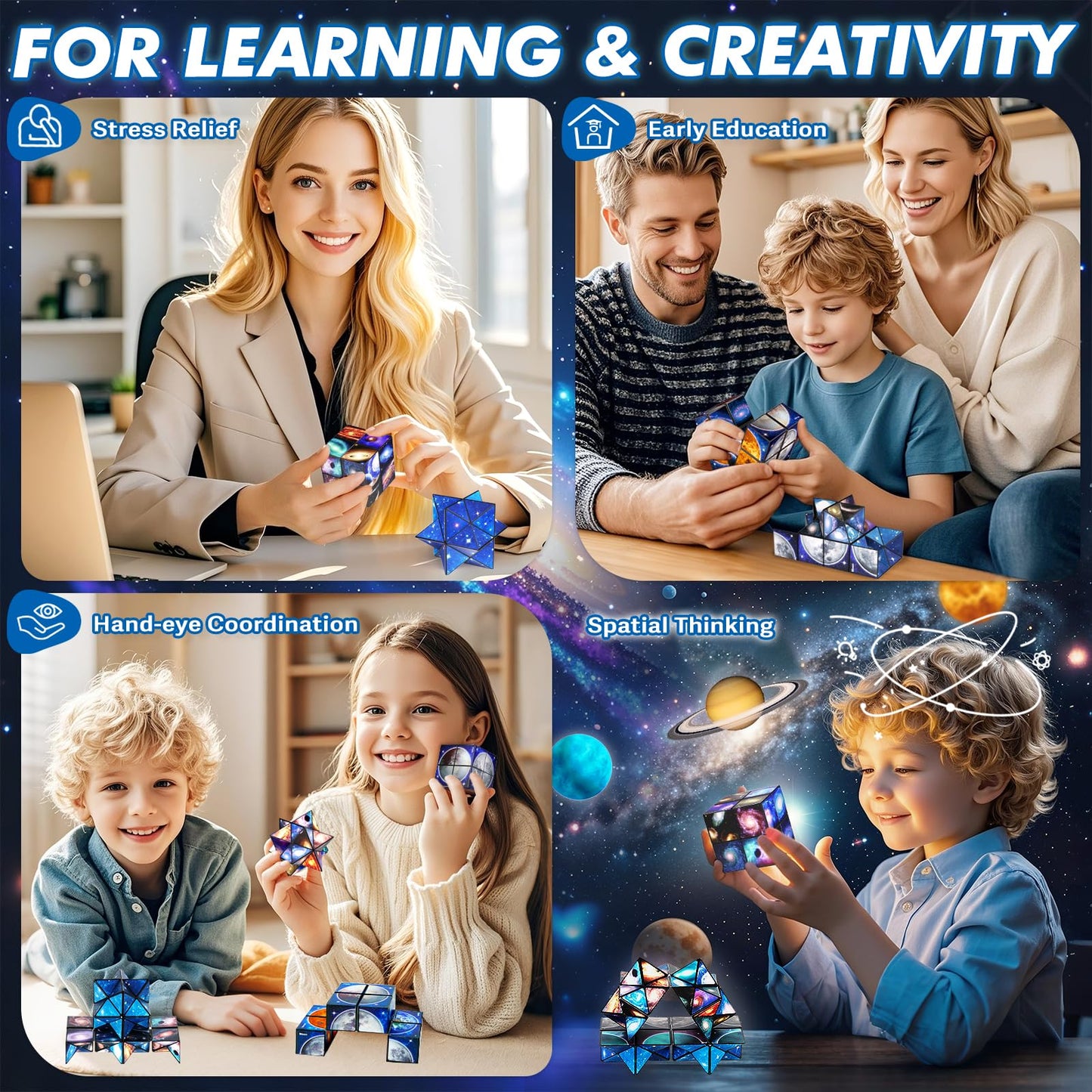 Star Cube Magic Cube Set, 2 in 1 Yoshimoto Cube for Kids and Adults, Toy for Boys and Girls Ages 8-12
