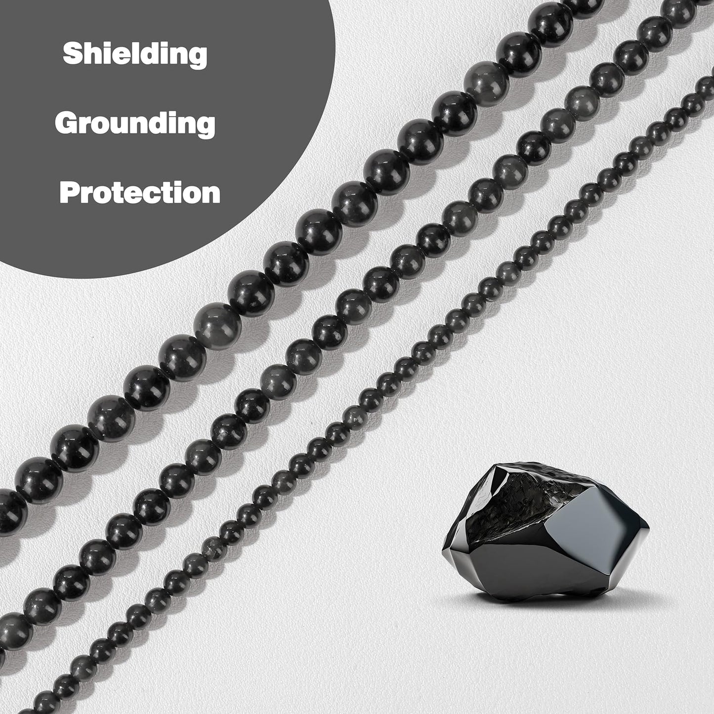 Raicegs 100pcs 8mm Obsidian Beads Natural Gemstone Beads Round Loose Beads for Jewelry Making DIY Bracelets Necklace