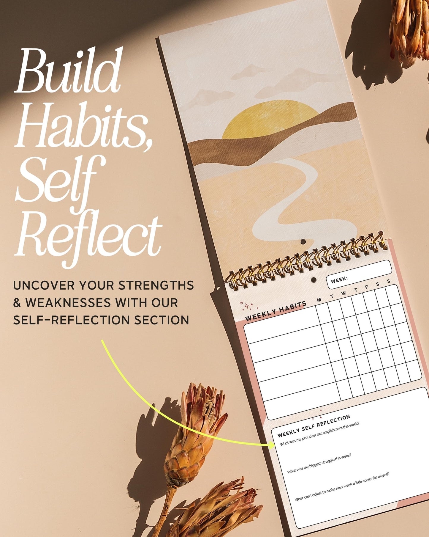 I Know Collection Weekly Habit Tracker Journal - 17-Week Goal Planner & Self-Care Journal - Spiral-Bound Wellness & Productivity Tracker - Daily, Weekly, and Monthly Habit Calendar