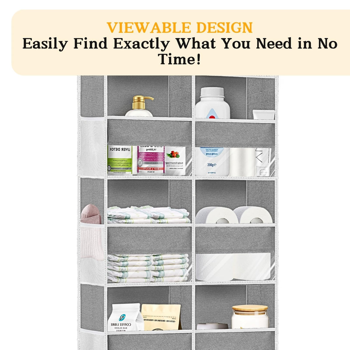 Over The Door Organizer 6 Tiers (6 Count)