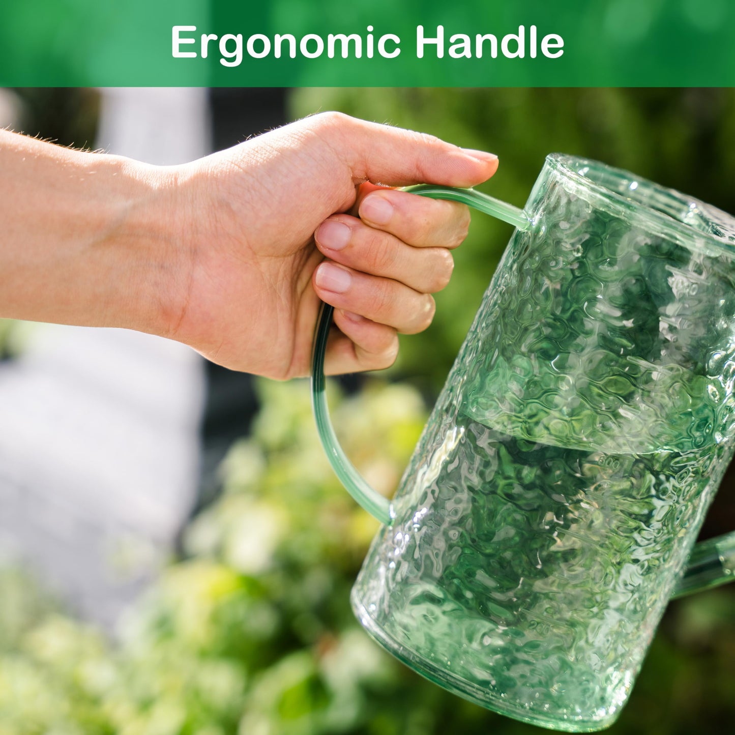 Small Watering Can Indoor Plants with 2 Spray Modes - 34oz Lightweight Plastic, Long Reach Spout & Bonus Shower Head for Indoor/Outdoor Plants