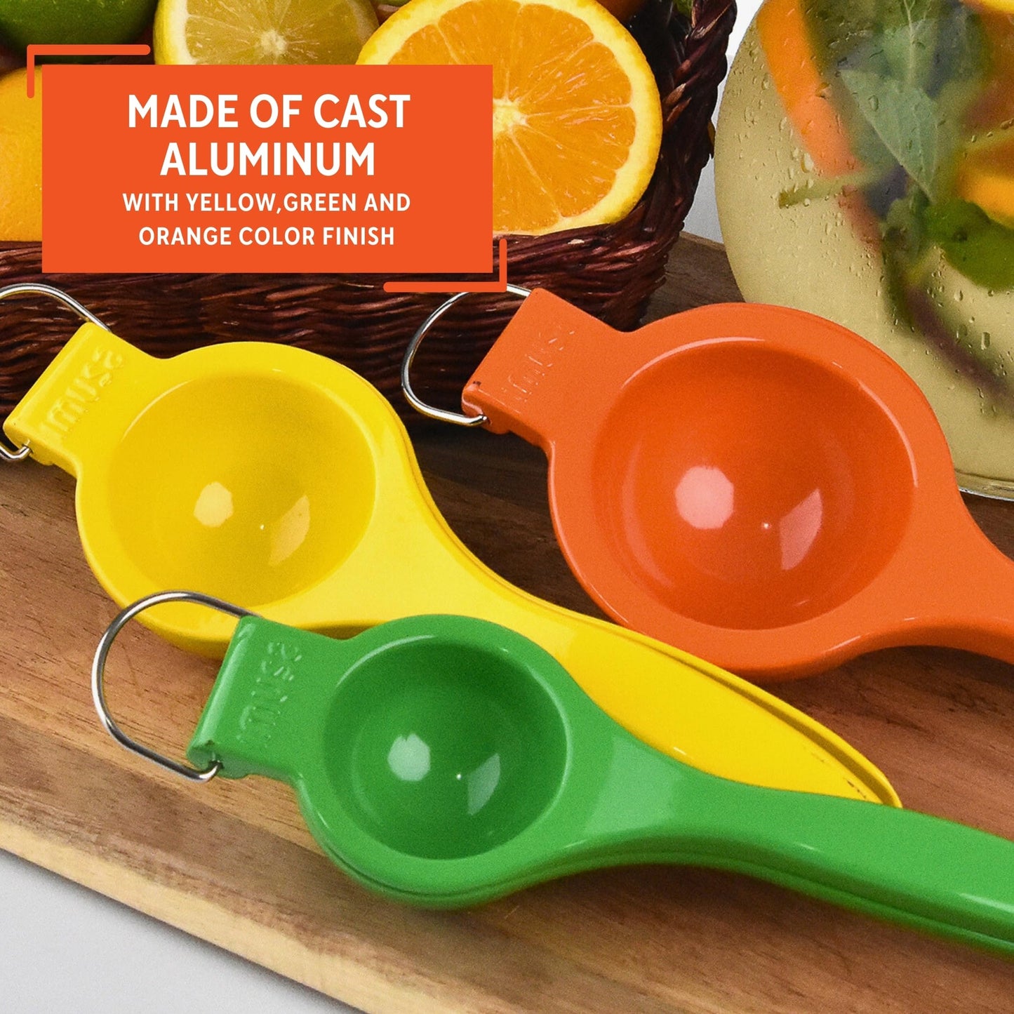 IMUSA 3pc Lime, Lemon & Orange Squeezer Set