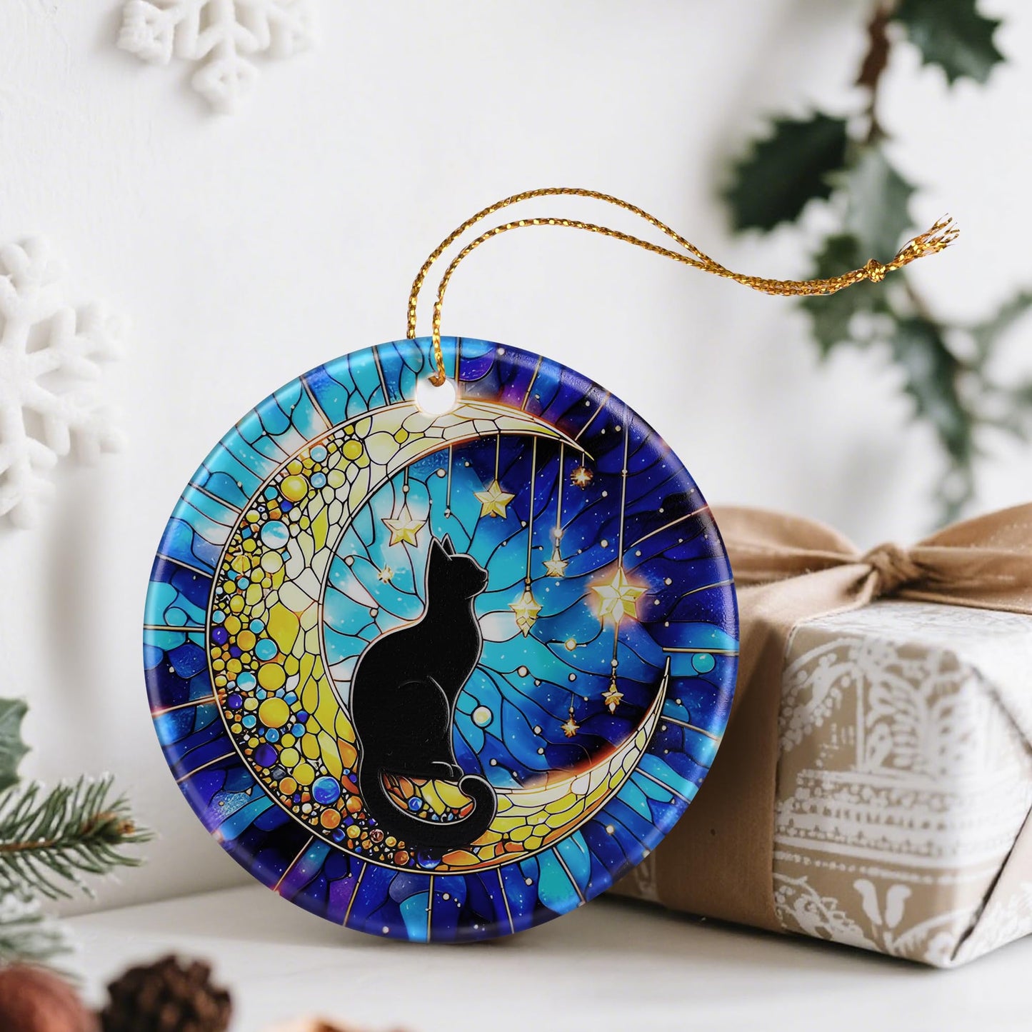 Black Cat Ornaments, Christmas Ornaments: Christmas Tree Decorations, Holiday Decor, Stocking Stuffers, Gift Ideas, Xmas Gift, Pet Lover Gifts & Gifts for Cat Lover