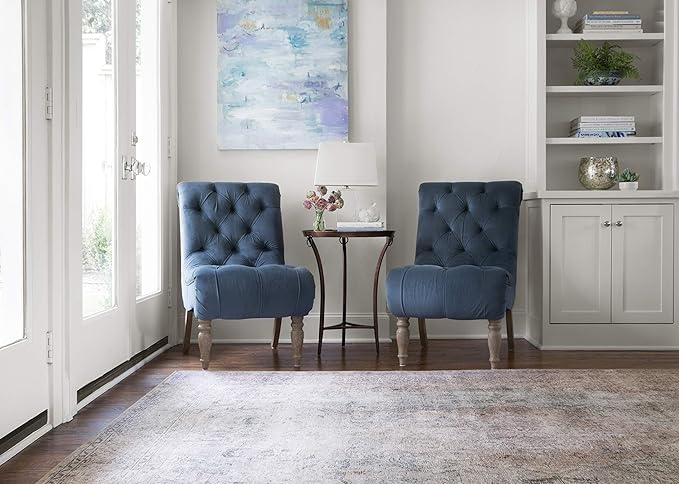 Loloi Loren Collection LQ-04 Silver/Slate 3'-6" x 5'-6" Accent Rug