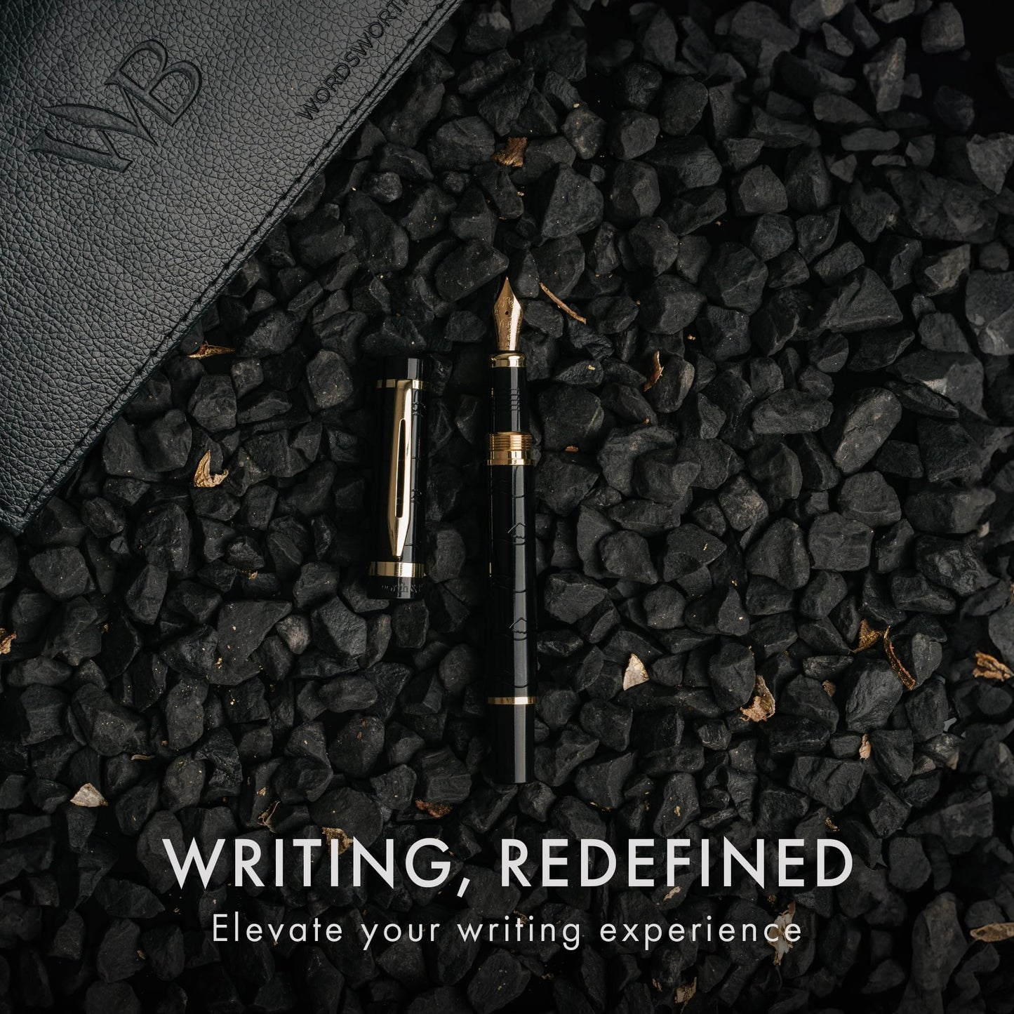 Wordsworth & Black Primori Fountain Pen Set [Black Gold]; Extra Fine Nib, Gift Case, 24 Ink Cartridges, Refill Converter, Manual; Journaling, Calligraphy, Smooth Writing Pens; Left and Right Handed
