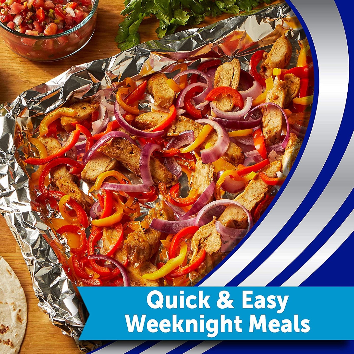 Reynolds Wrap Non-Stick Aluminum Foil Easy Prep, Cook & Clean (50 Sq Ft (Pack of 6)