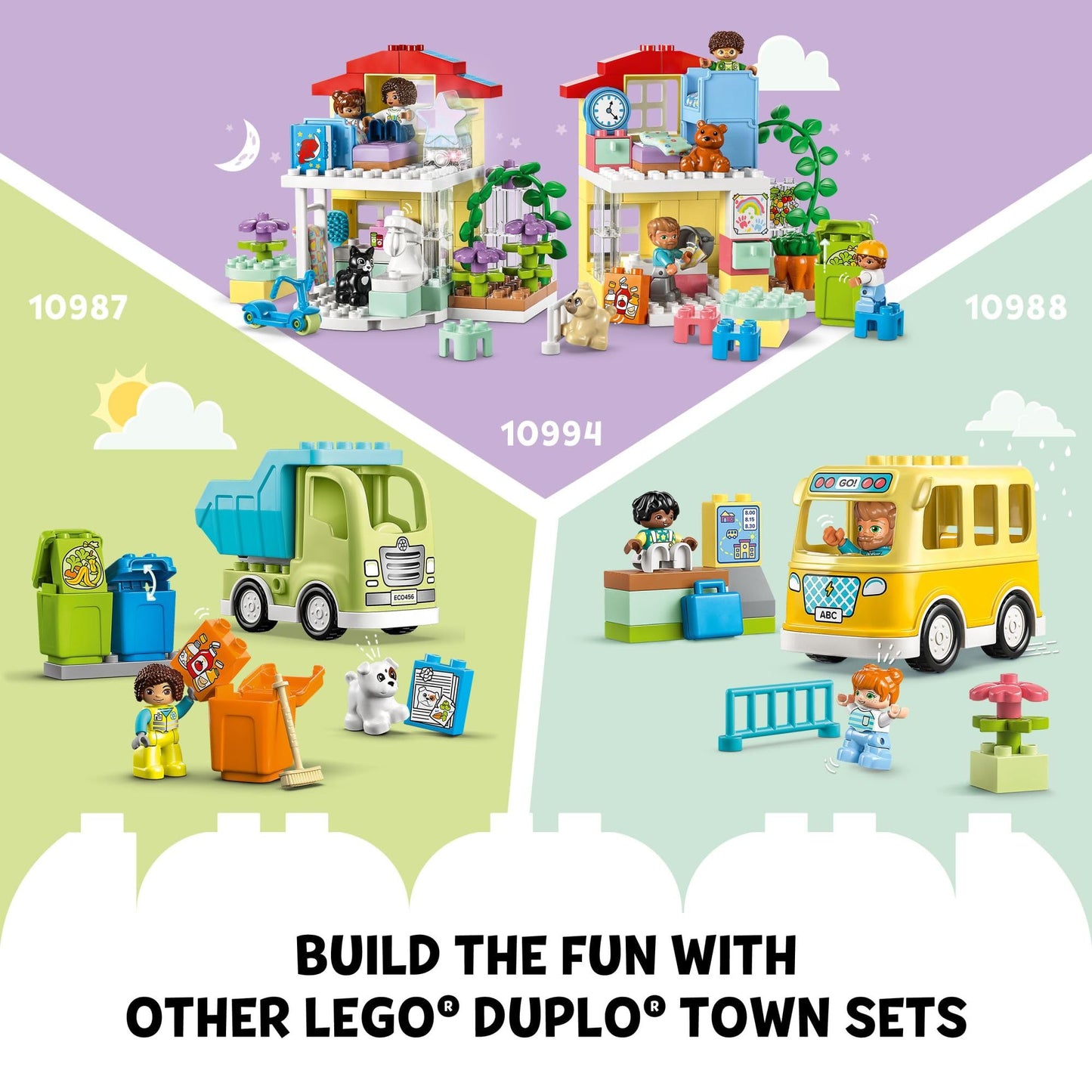 LEGO DUPLO Town Dream Playground 10991 Building Toy Set for Toddlers, Boys and Girls, Hands-on STEM Learning About Letters and Numbers Through Imaginative Play