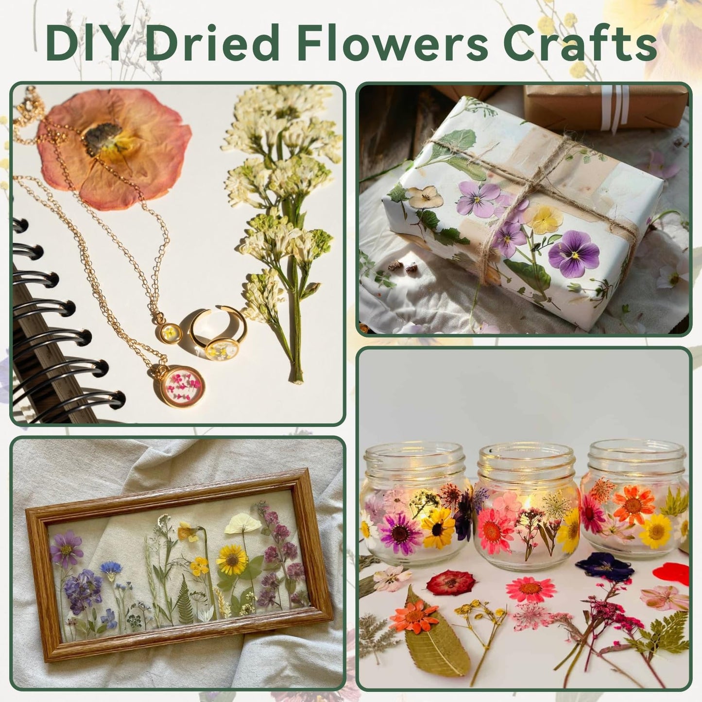 TTUGTTUG Flower Press Kit with Frames for Adults, 11" x 11" Large Wooden 10-Layer Press for DIY Floral Art, Wedding Flower Drying, Great Gift for DIY Flowers Lovers