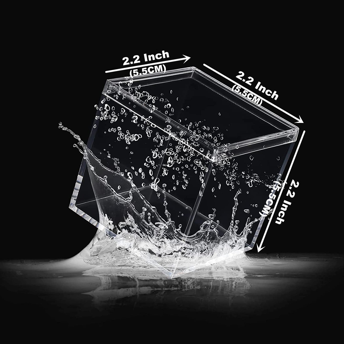 KissYou Acrylic Box Clear Boxes with Lid 12 Packs Small Candy Box Display Square Cube Wedding Easter Decorations Jewlry Gift Box