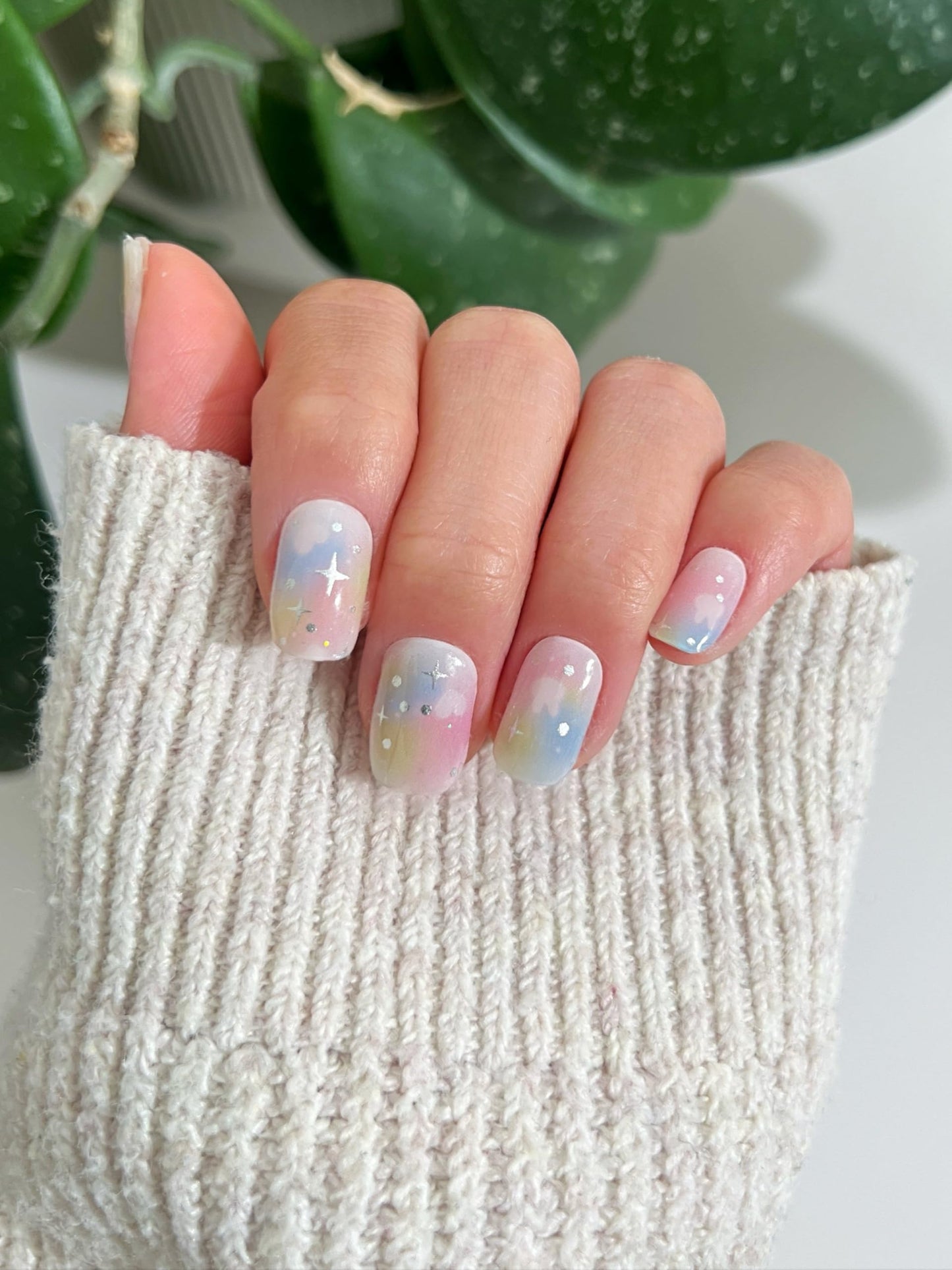 Nova Nails Semi Cured Gel Nail Strips (Cosmic Confetti)