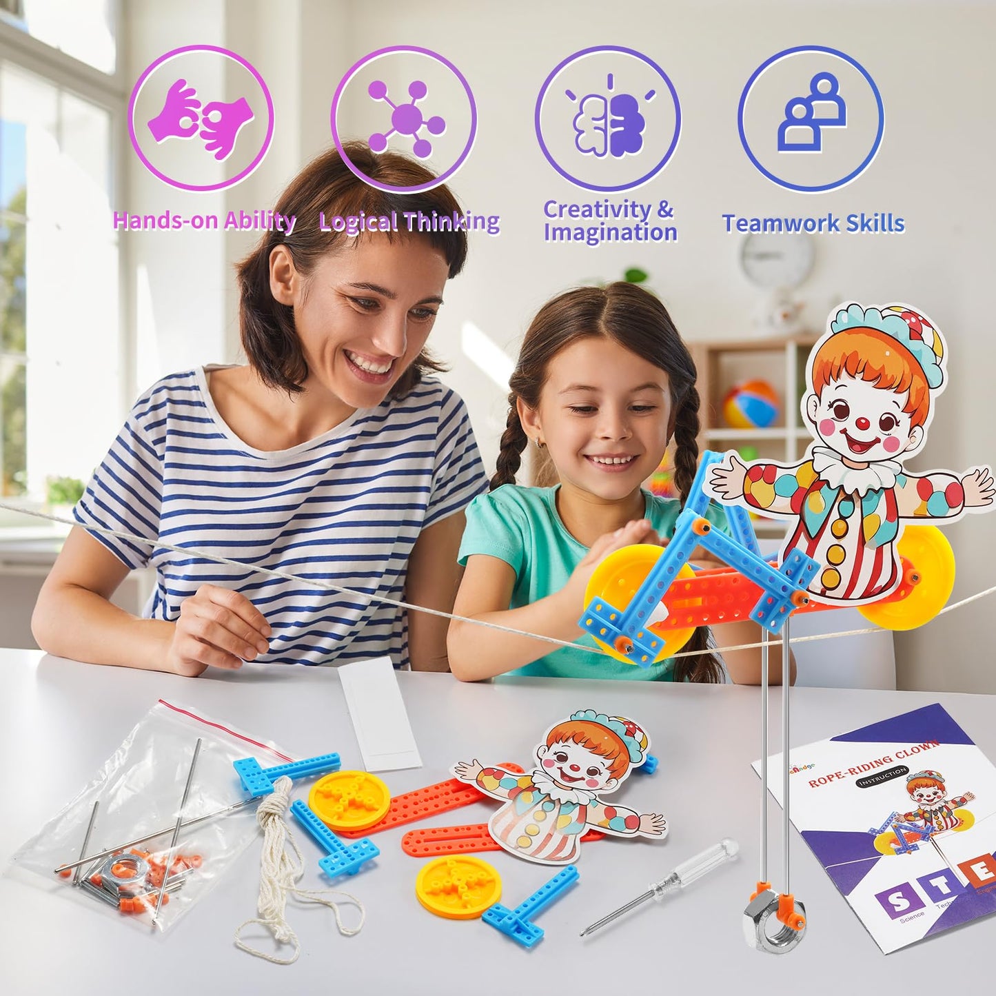 STEM Robotics Kits for Kids Age 8-12, DIY Engineering Crafts Kit Science Robot Building STEM Toys for Boys & Girls Ages 8-13 8-10 8 9 10 12 13 14