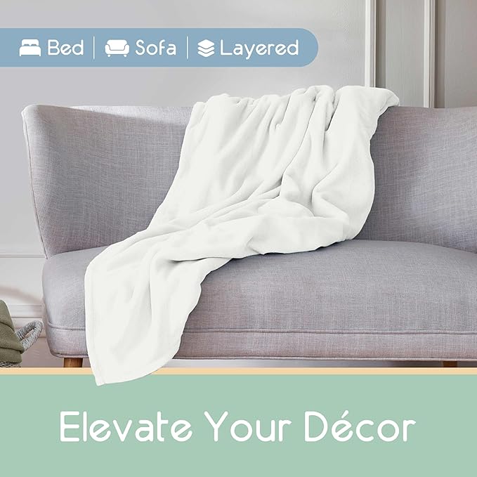Queen Size Microfleece Blanket | Supersoft Lightweight Throw Blanket | All-Season Comfort | Plush Pet-Friendly Throw for Bed, Couch or Travel