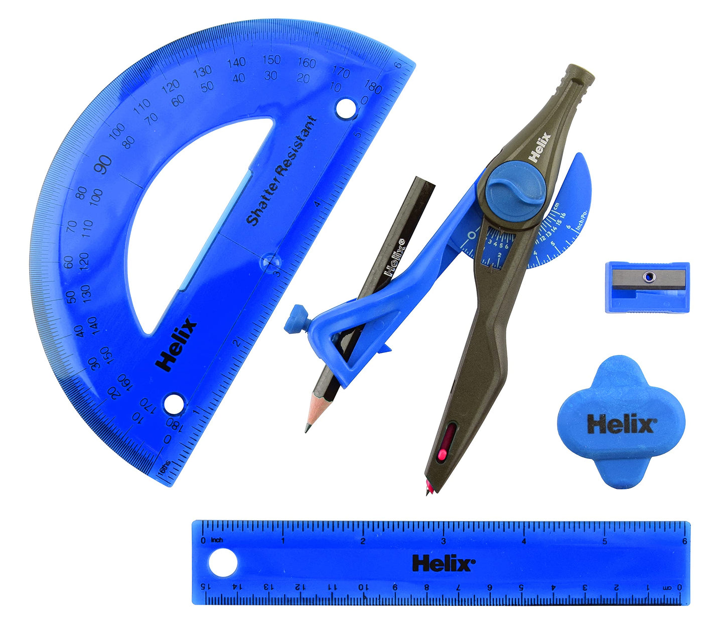 Maped - Helix Super School Kit - Perfect for All Students - Measuring Dimensions for Design Projects - Convenient Carrying Pouch - Includes Carrying Pouch.